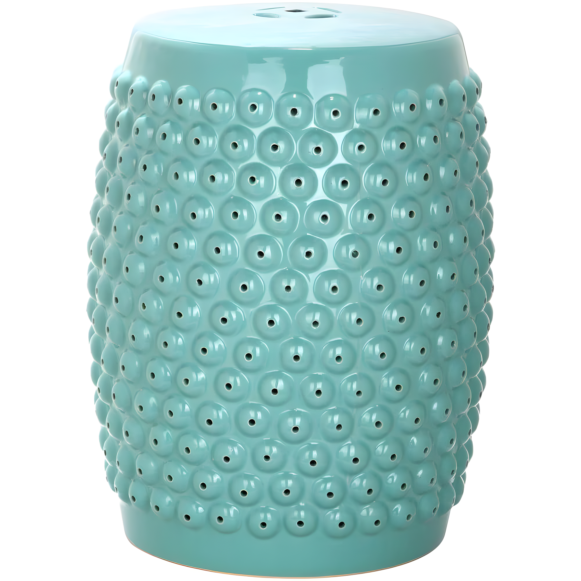 Stella Nailhead Garden Stool - Indoor/Outdoor - ACS4530 - Blue - Safavieh
