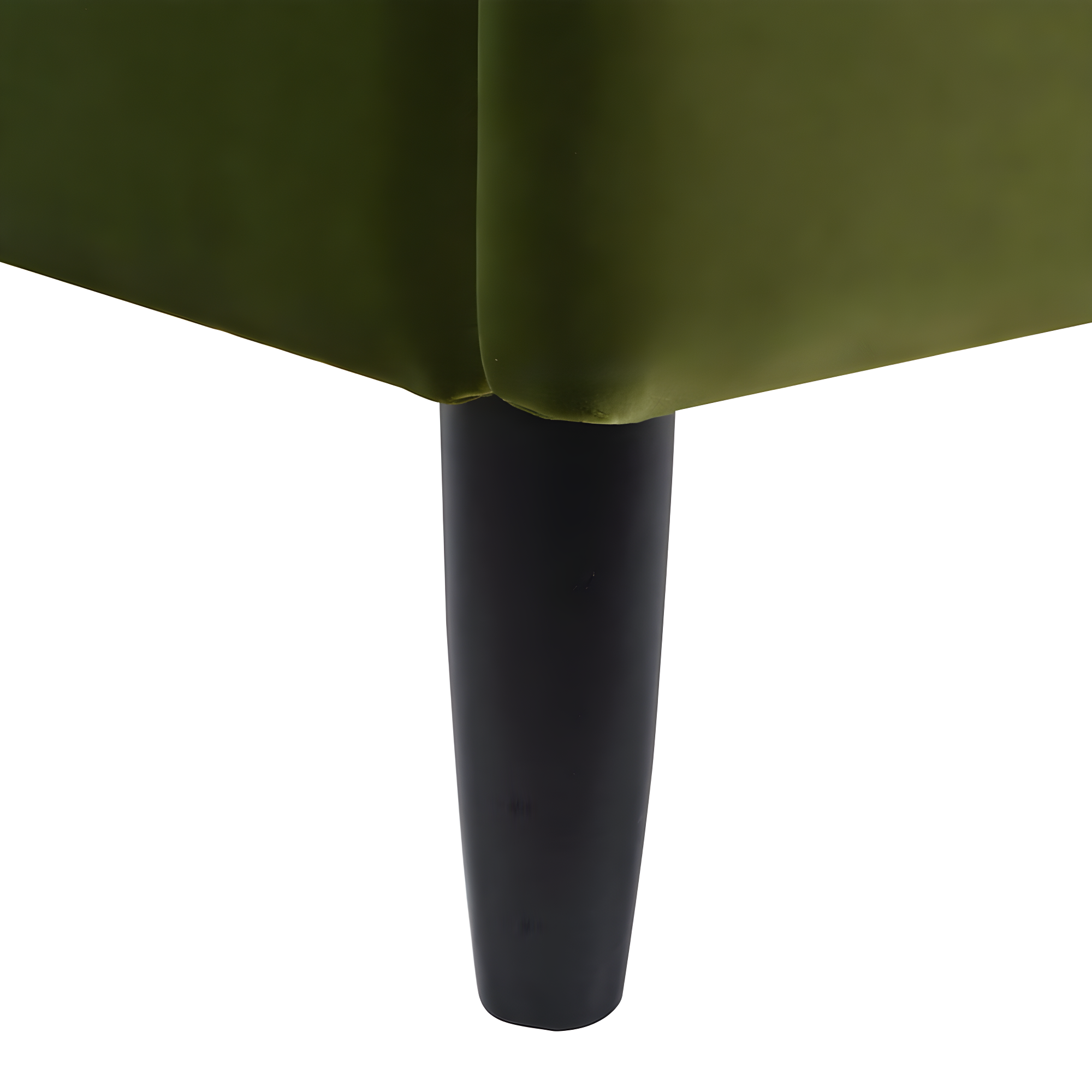 Aspen Vertical Tufted Headboard Platform Bed Set King Olive Green Velvet