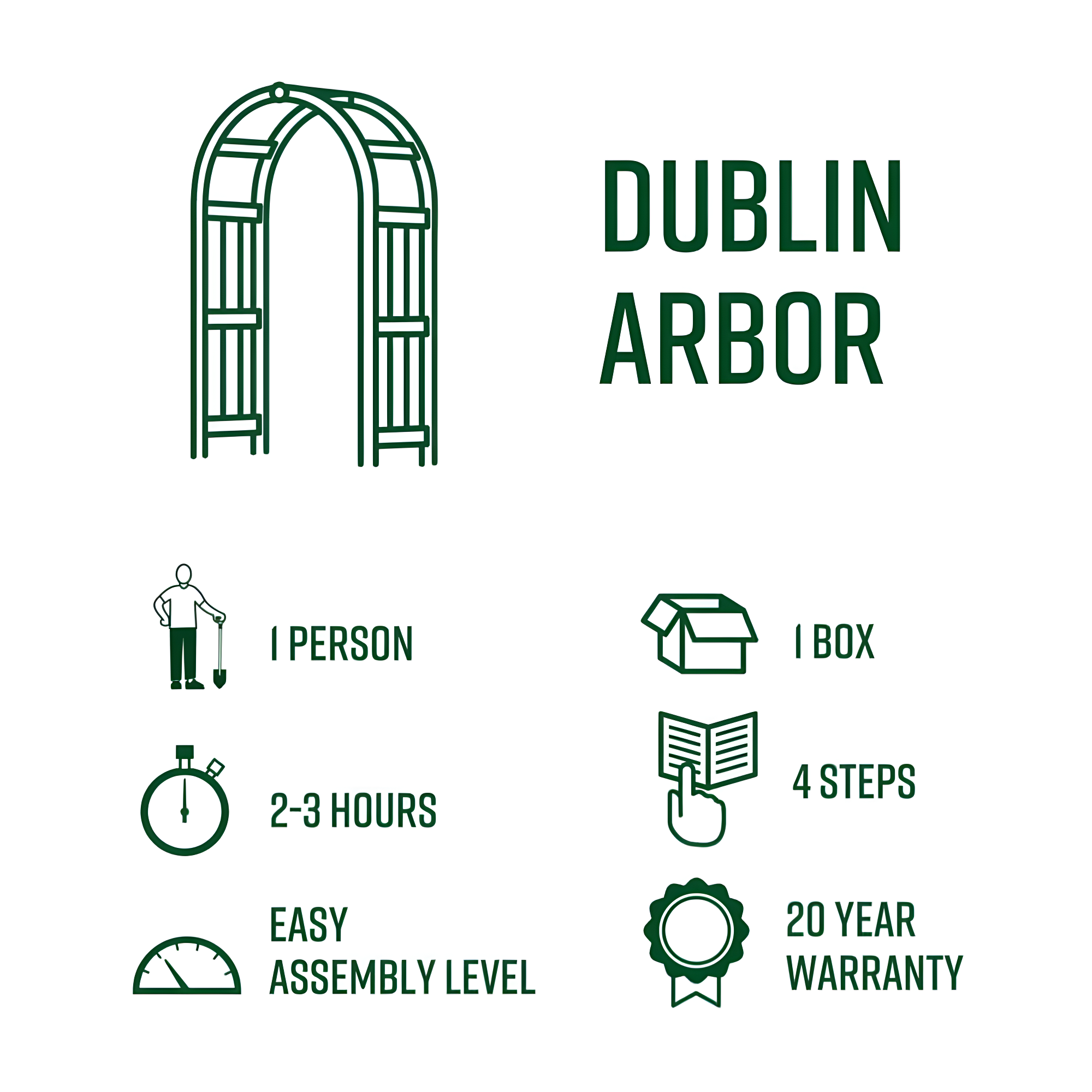 White Vinyl Arbor