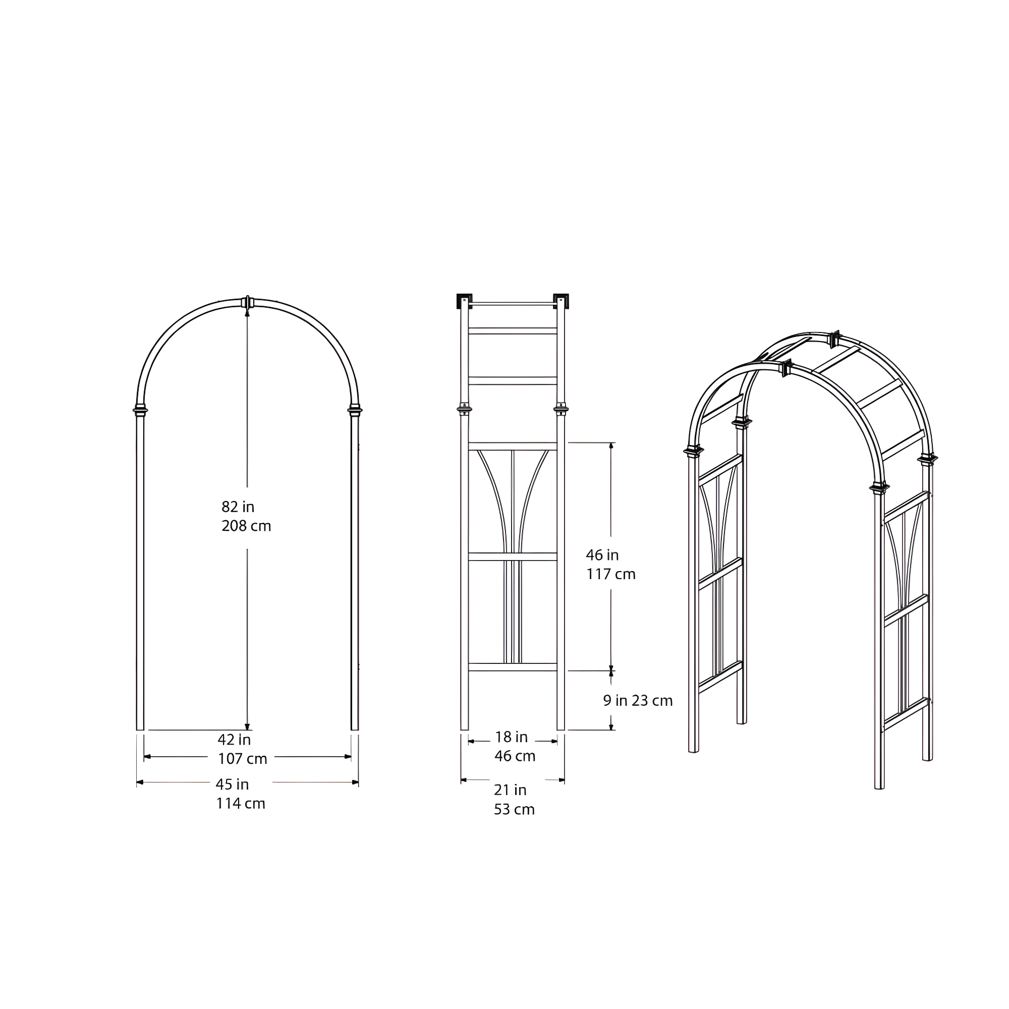 White Vinyl Arbor