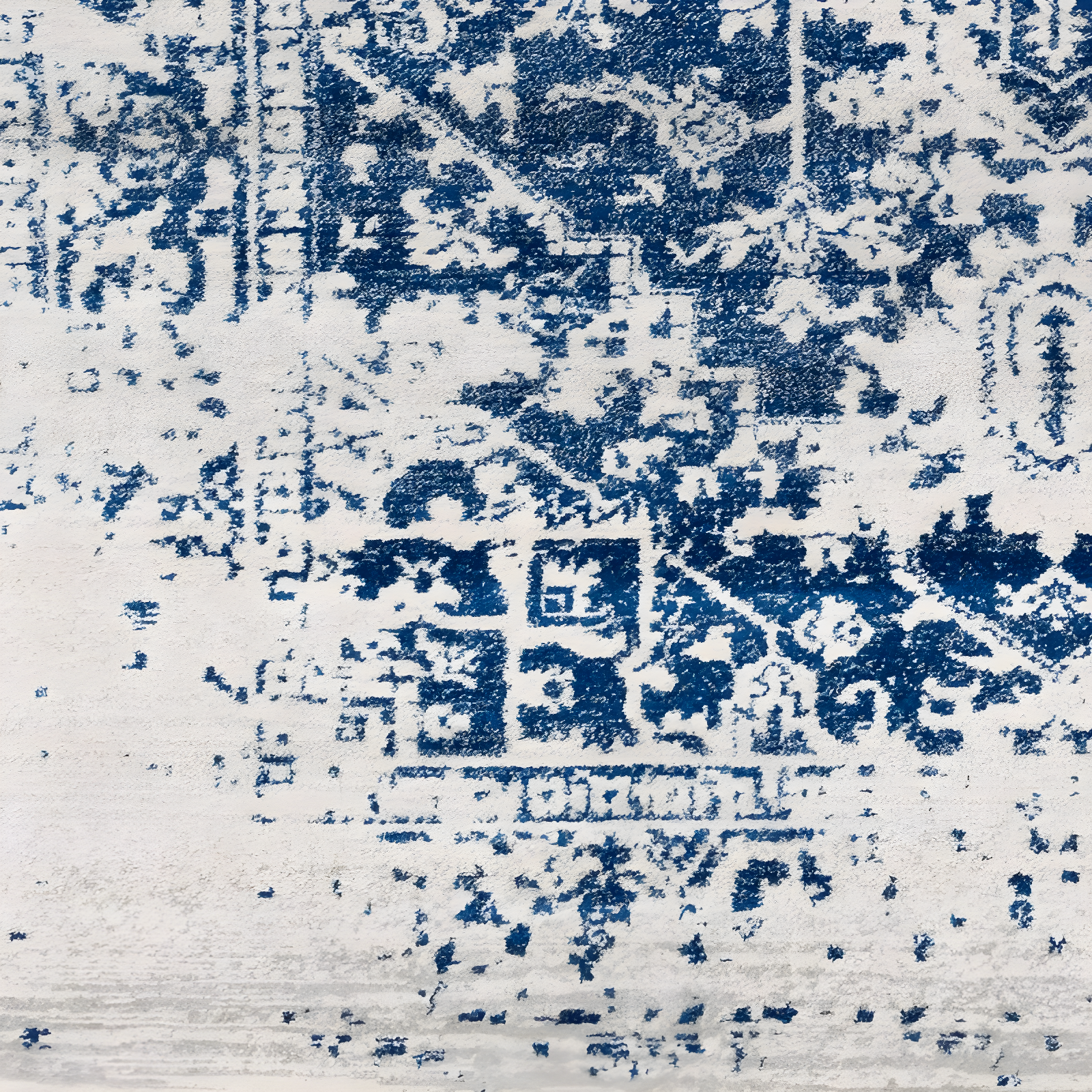 Prisha Rug - White and Blue / 9' x 12'6"