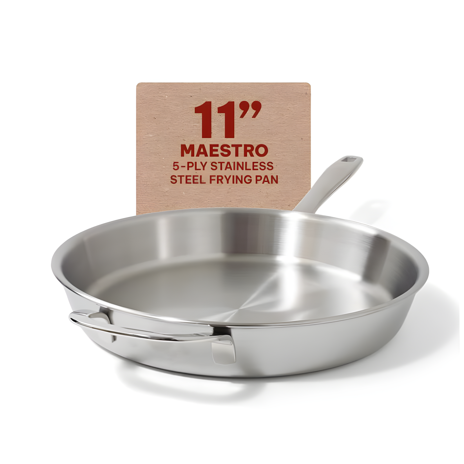 Alva Alva Maestro Premium 5-Ply Stainless Steel Frying Pan - Polished Stainless Steel