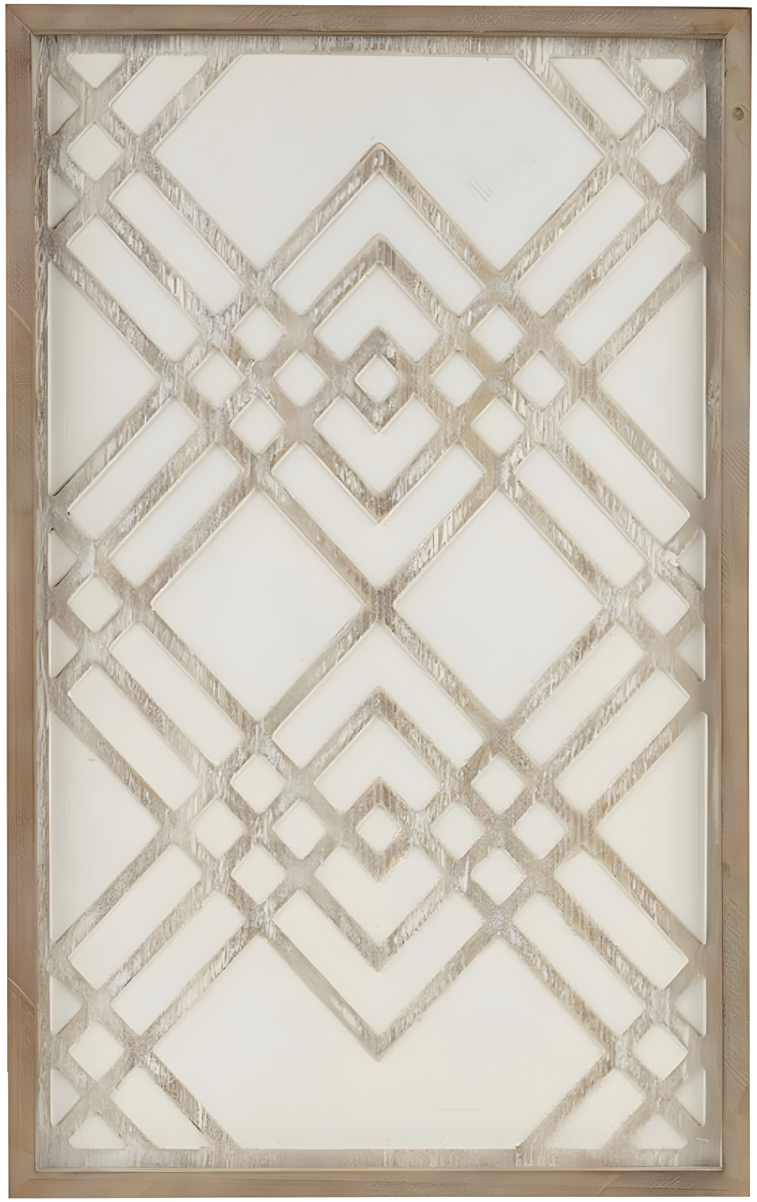 Exton Geo Carved Wall Wood Panel: Overlapping Design, MDF & Fir - Madison Park
