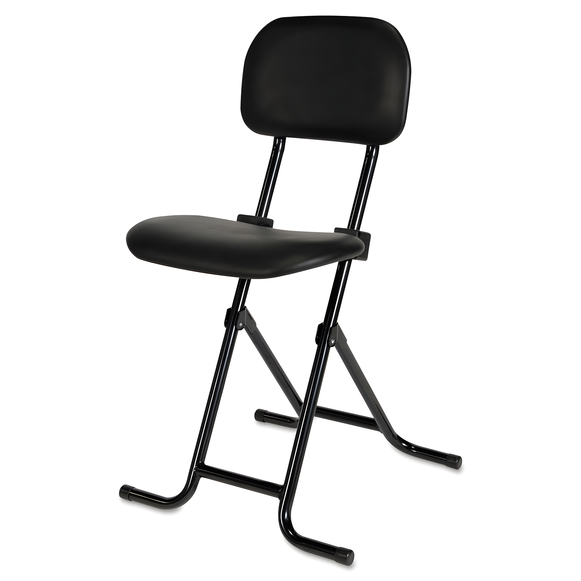 Alera® Backed Adjustable Height Ergonomic Industrial Stool with Footring