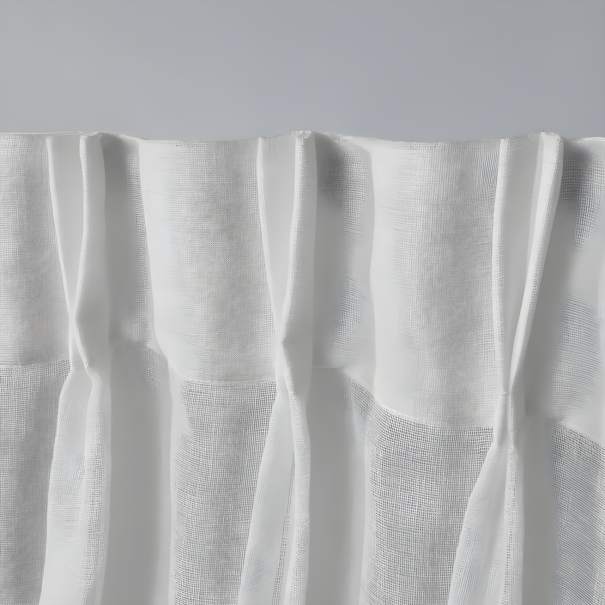 Set of 2 63"x30" Belgian Sheer Pinch Pleat Top Curtain Panel Ivory - Exclusive Home