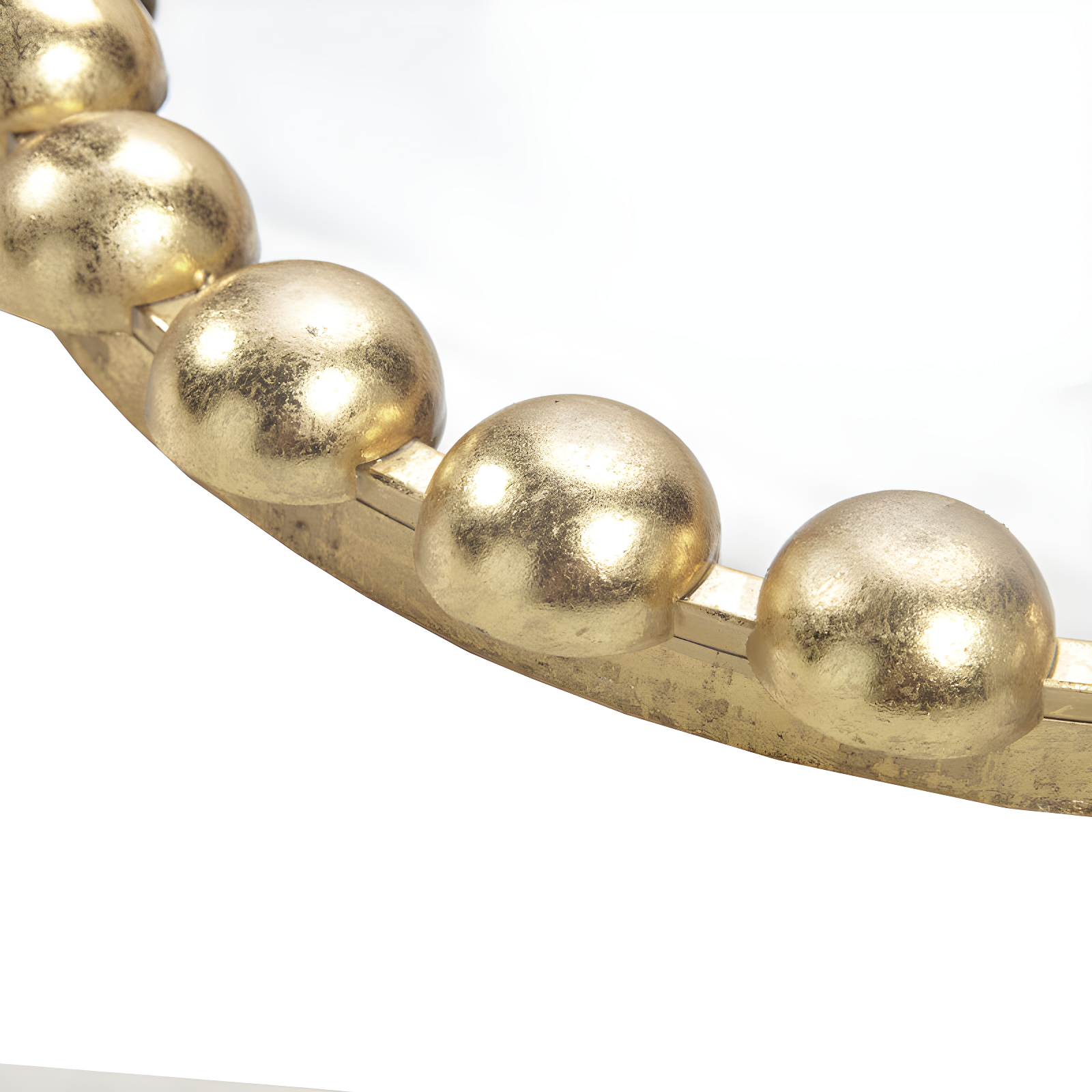 Marlowe 3-Piece Gold Beaded Round Wall Mirror Set
