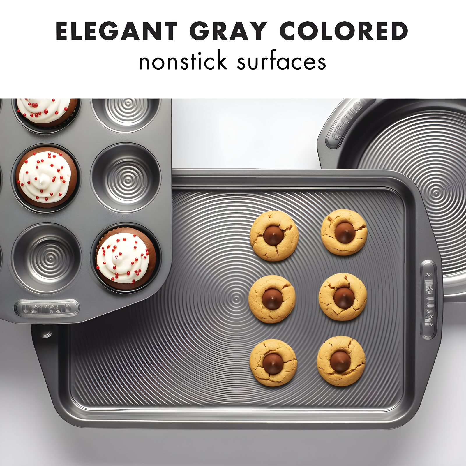 Circulon Circulon Nonstick Bakeware Mini Loaf Pan, 6-Cup, Gray