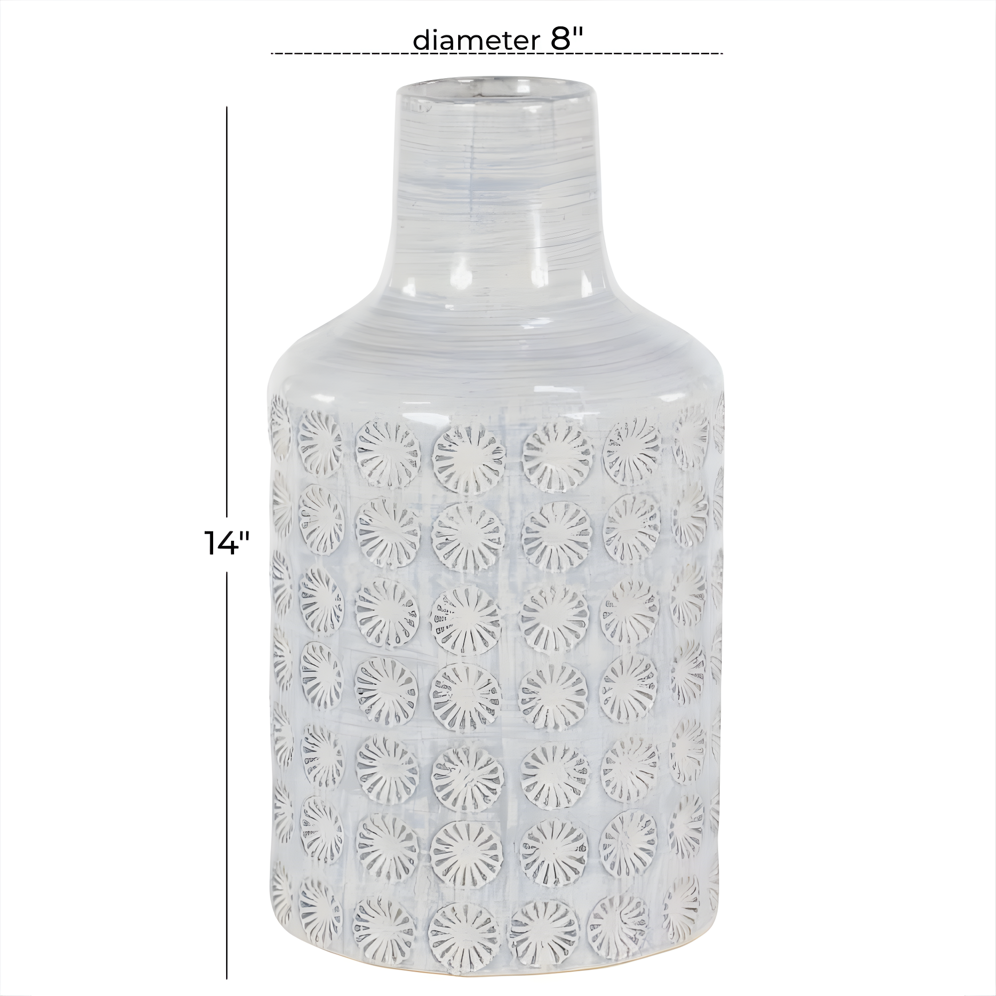 CosmoLiving by Cosmopolitan Porcelain Ceramic Floral Decorative Vase