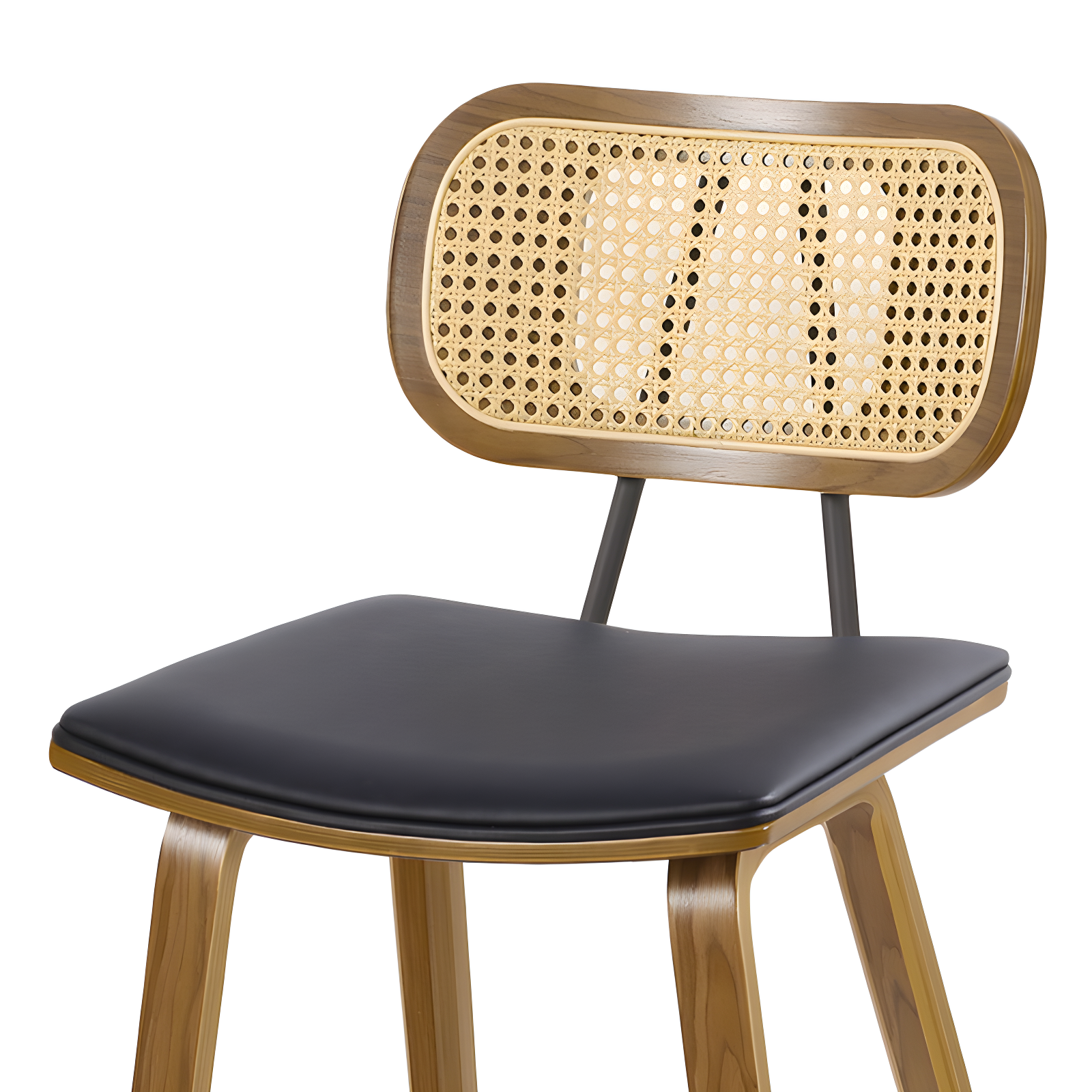 Latitude Run® 26" Upholstered Rattan Counter Height Stool (Set of 2)