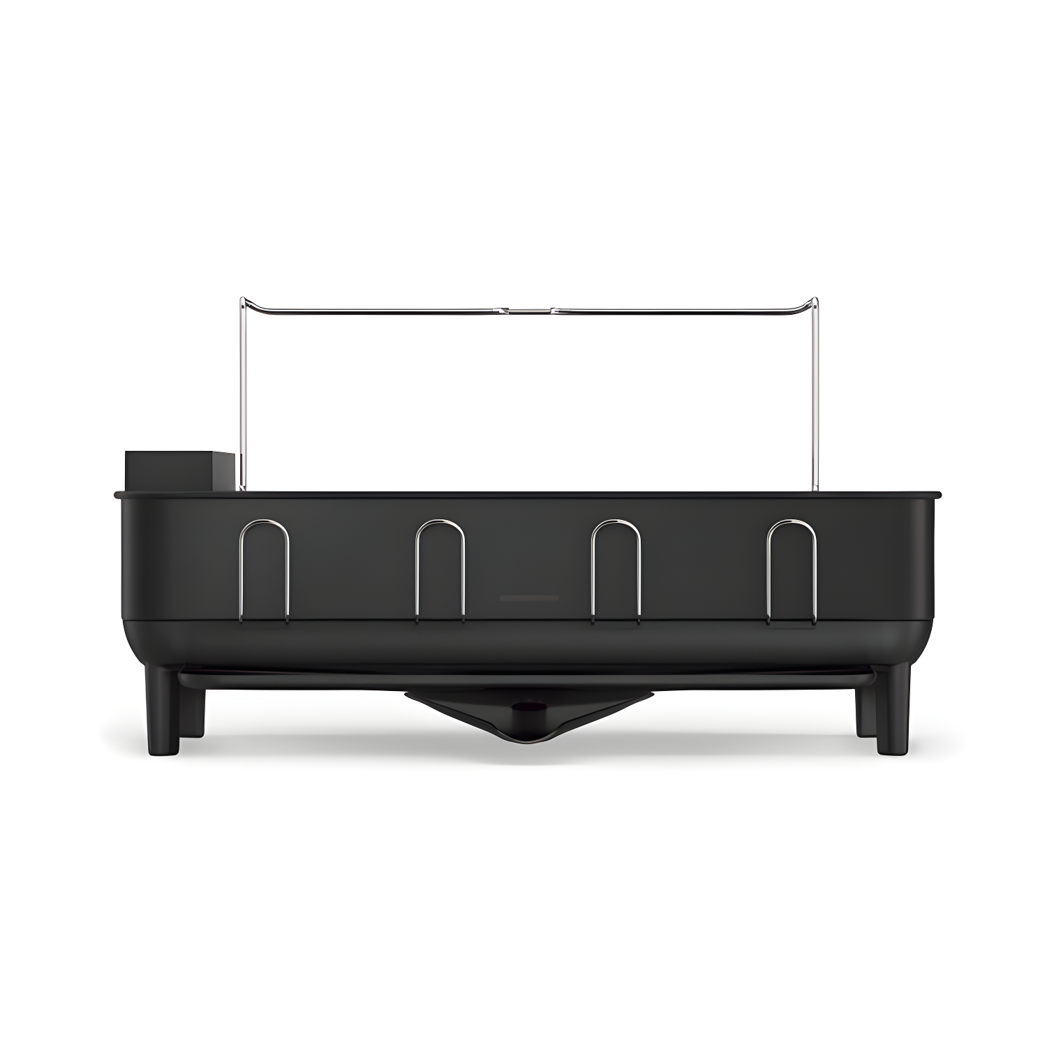 Simplehuman Kitchen Dish Drying Rack, Matte Black Steel