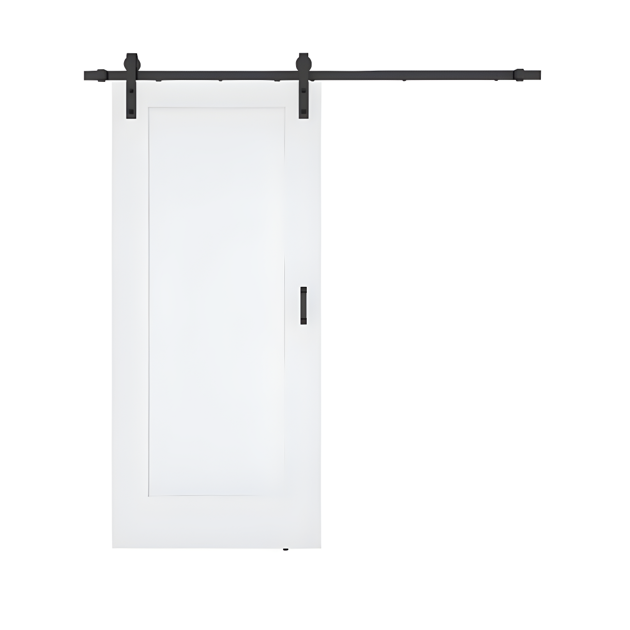 Anzzi  36 x 84 in. 1 Patio Wood Finish Barn Doors with Durable, Sleek Design & Easy Installation - White
