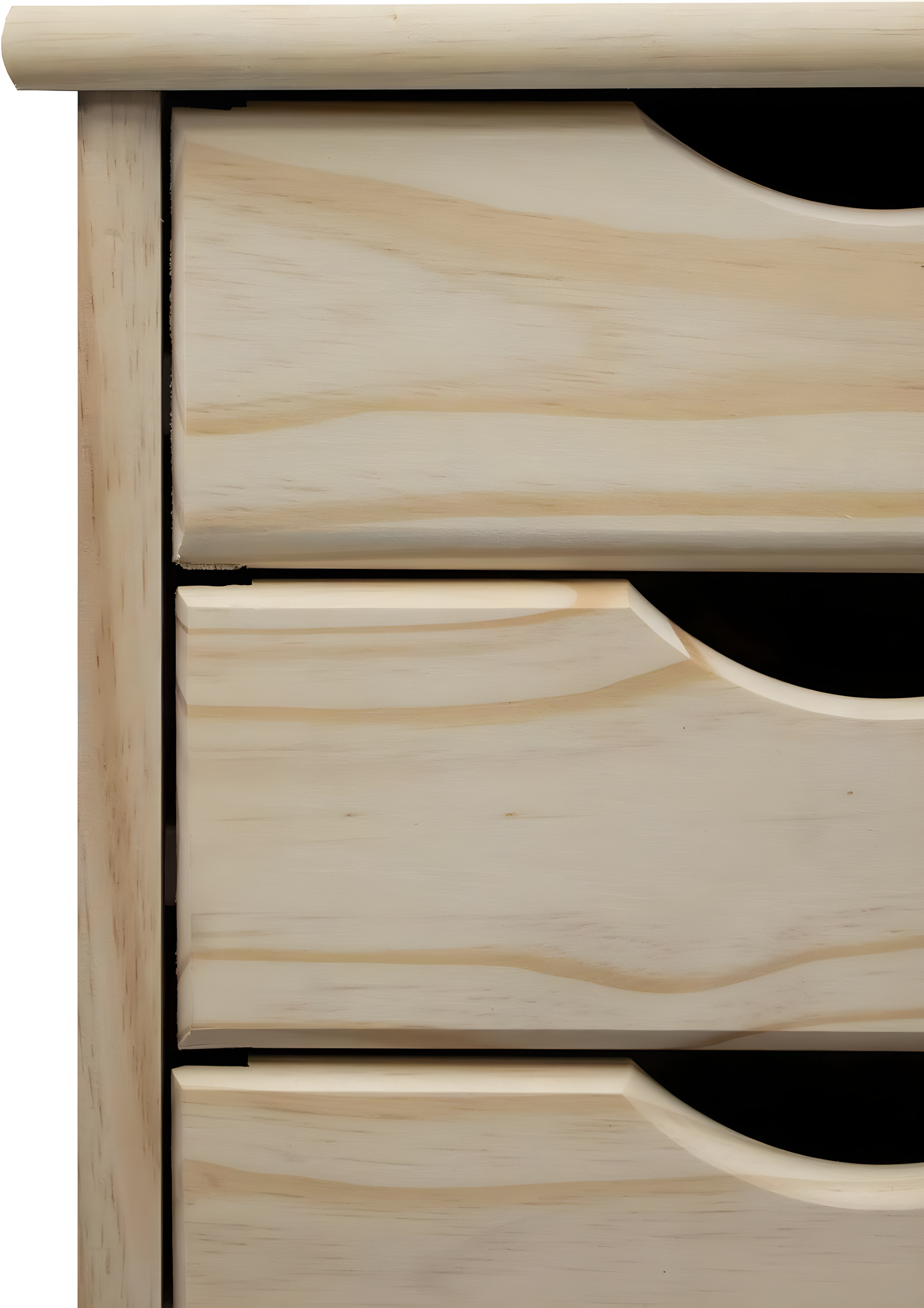 Adeptus Original Roll Cart, Solid Wood, 6 Drawer Roll Cart, Unfinished