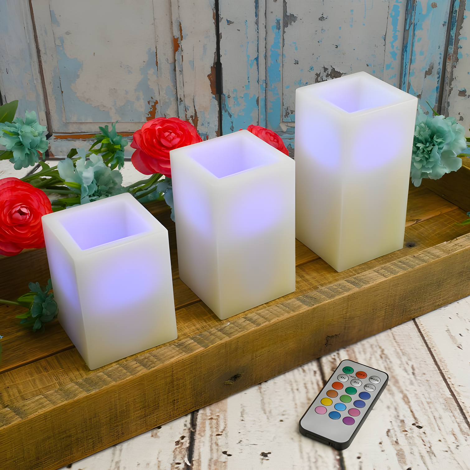 LumaBase Unscented Flameless Candle (Set of 3)