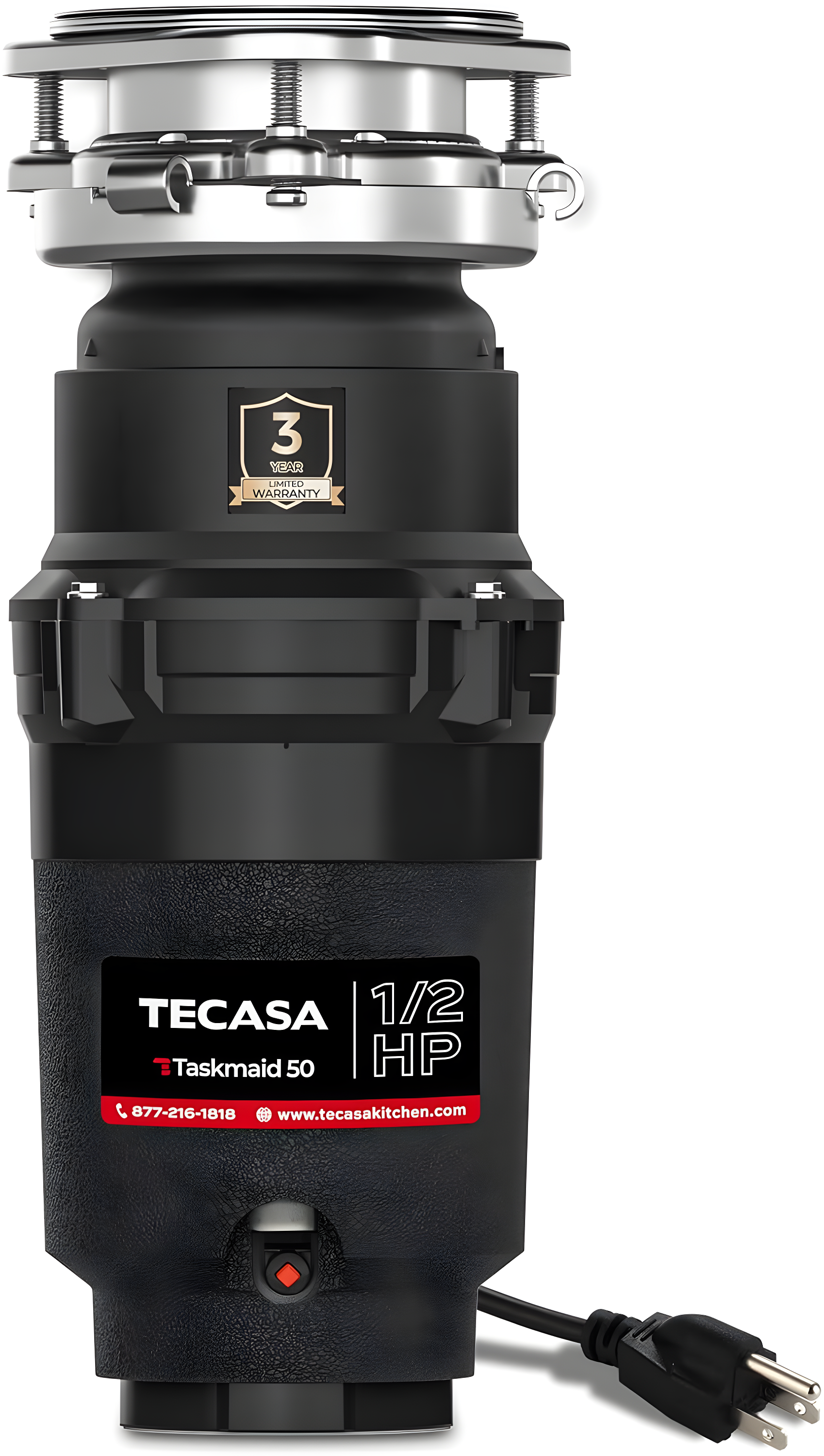 TECASA 1/2 Hp Garbage Disposals, 2600 Rpm, 30.4 Oz, 115v, With Power Cord