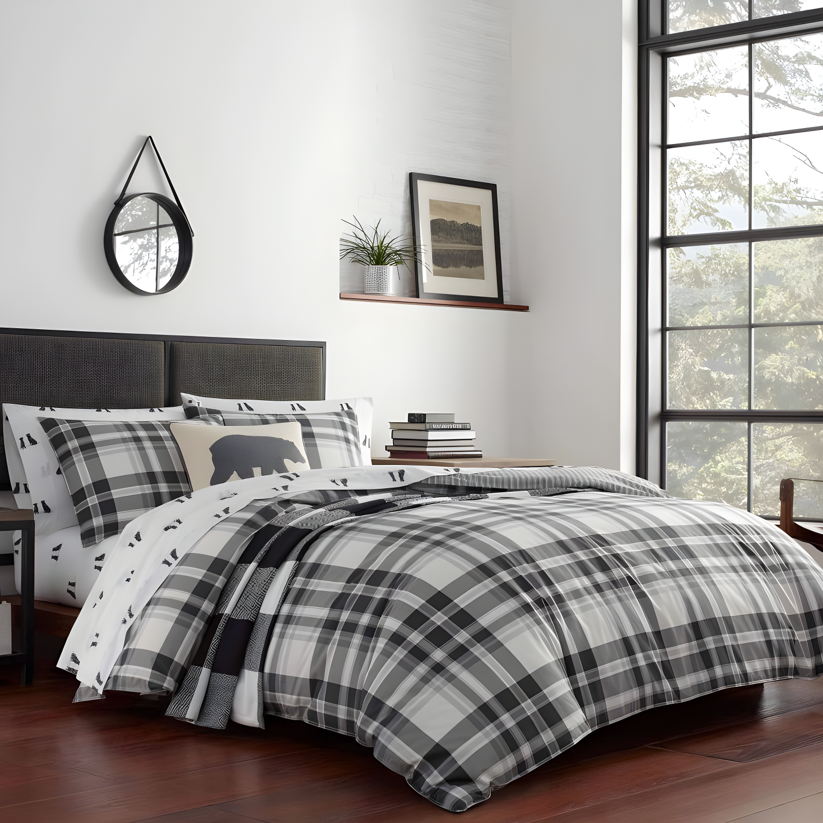 Eddie Bauer Coal Creek Plaid Cotton Comforter Set
