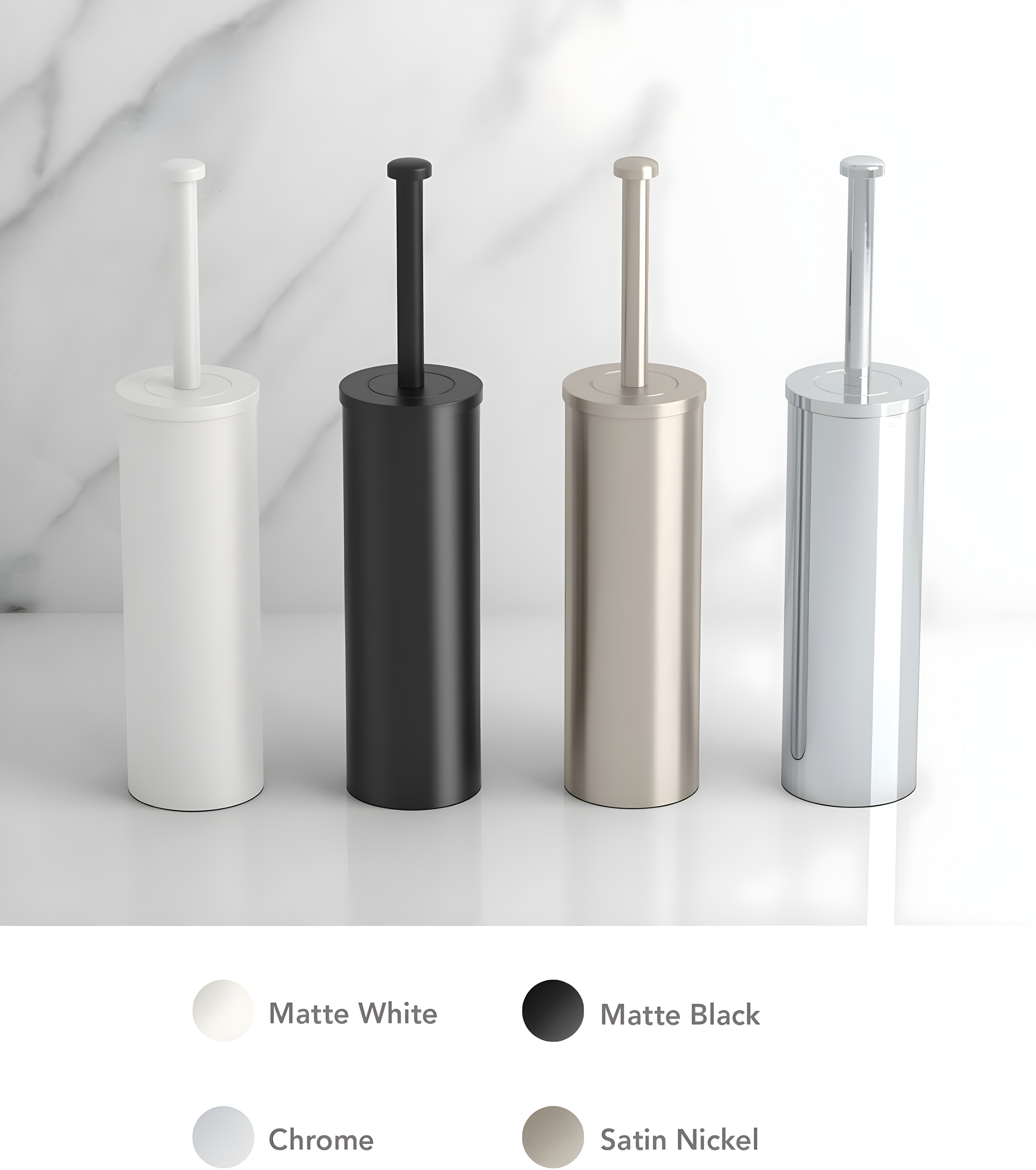 Latitude II 15"H Toilet Brush and Stainless Steel Holder