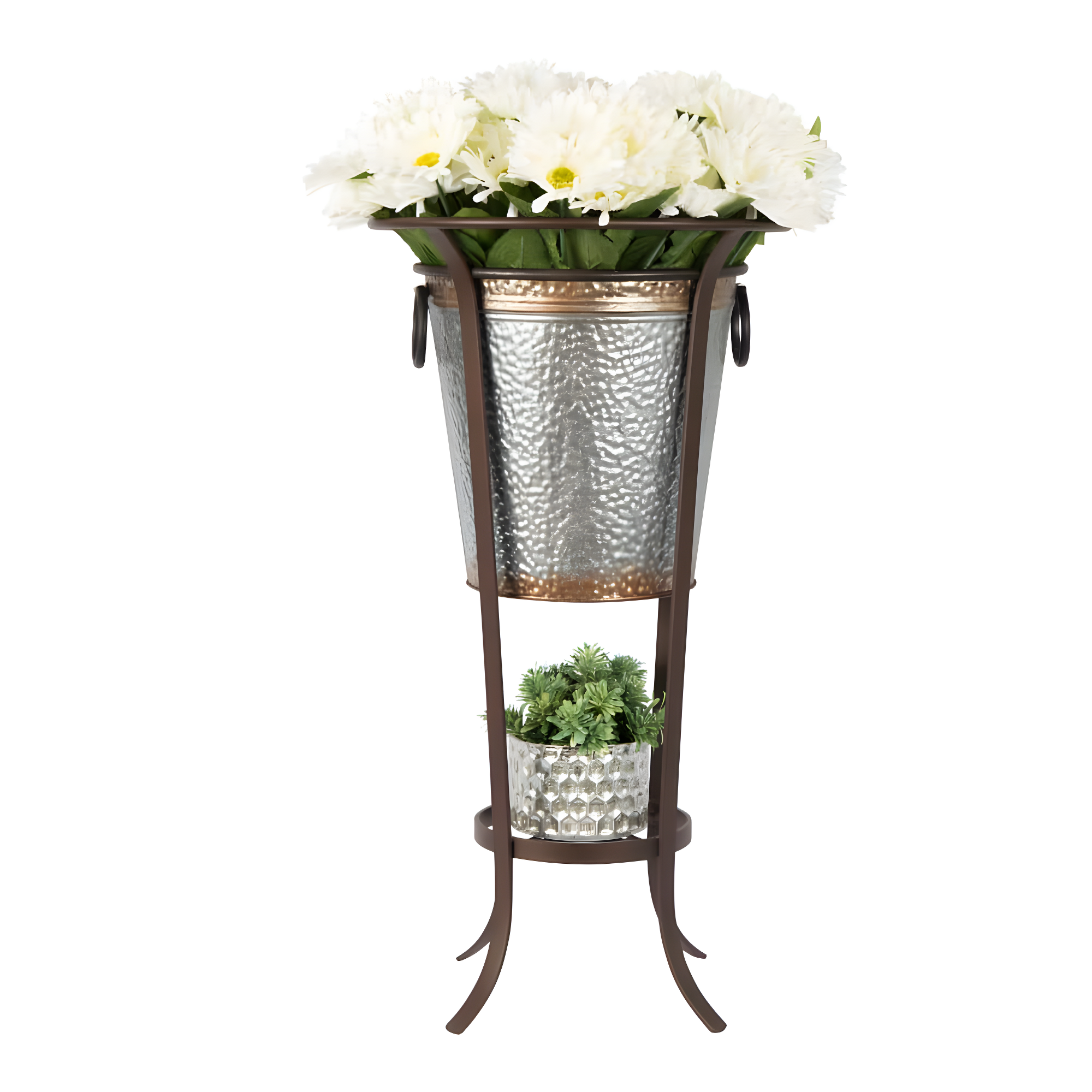 Achla Designs Tulip Plant Stand Without Insert, 28 Inch Tall, Roman Bronze Powder Coat Finish