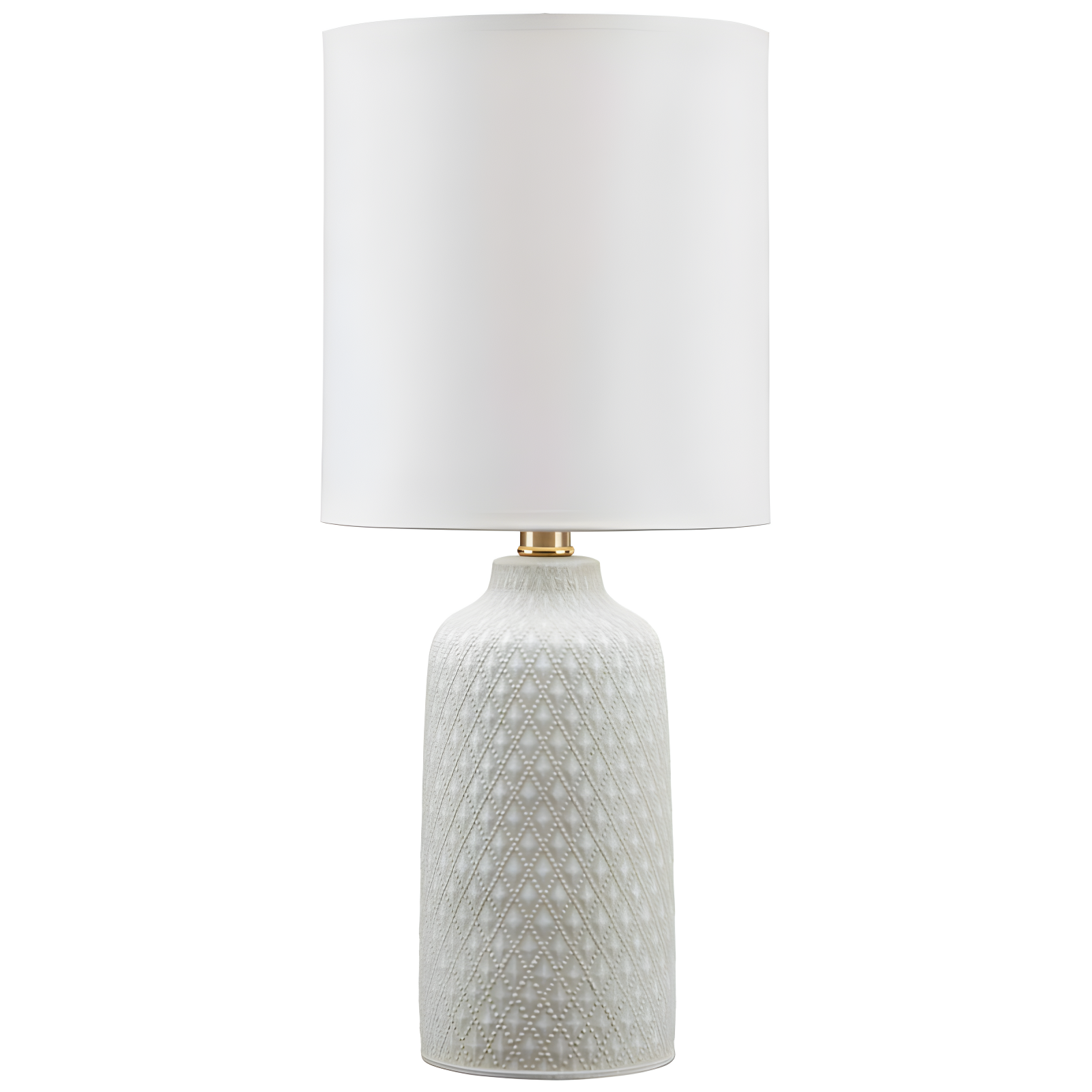Donnford Ceramic Table Lamp Gray/White - Signature Design by Ashley: Modern Accent, 1-Way Switch, UL Listed