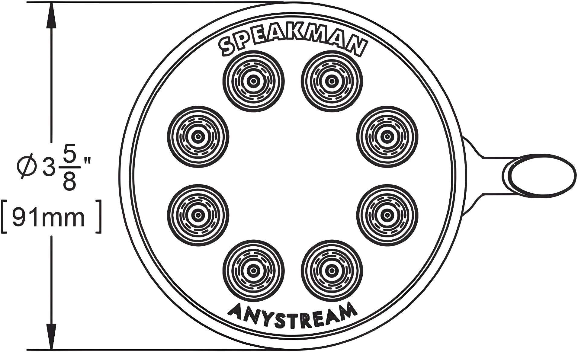 Speakman S-2251 Signature Icon Anystream Adjustable High Pressure Shower Head - 2.5 GPM Solid Brass Replacement Bathroom Showerhead, Polished Chrome