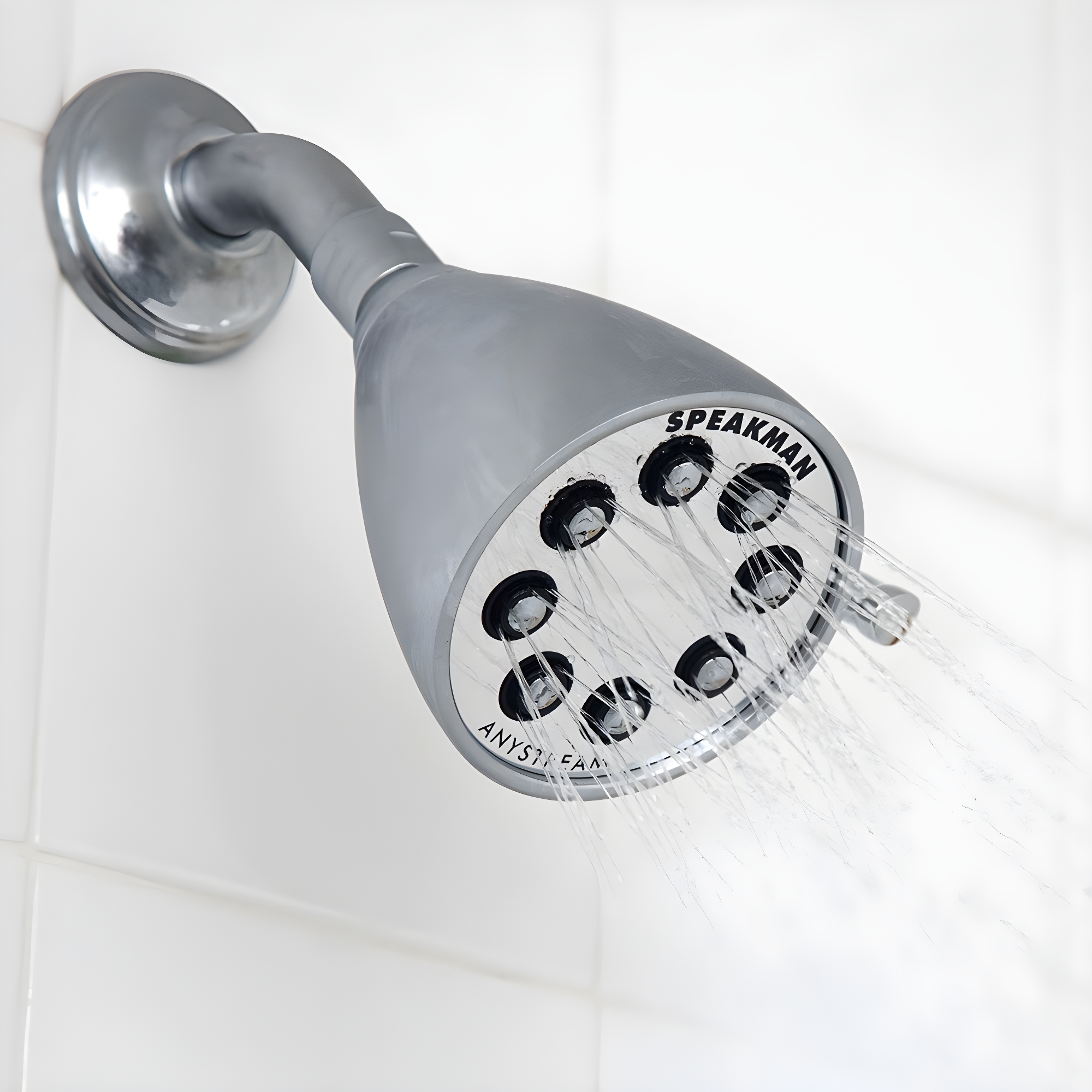 Speakman S-2251 Signature Icon Anystream Adjustable High Pressure Shower Head - 2.5 GPM Solid Brass Replacement Bathroom Showerhead, Polished Chrome