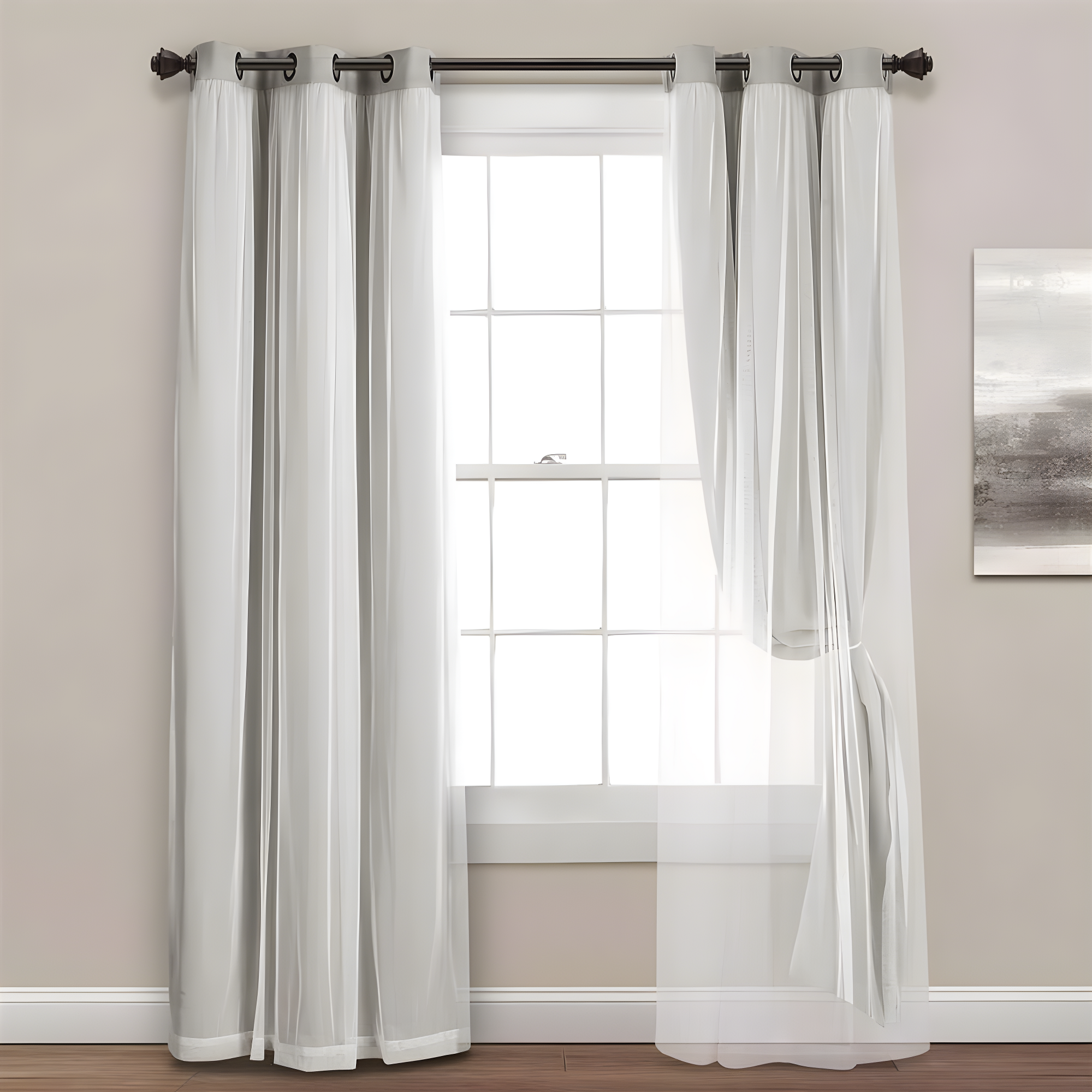 Lush Decor Polyester Blackout Curtain Pair (Set of 2)