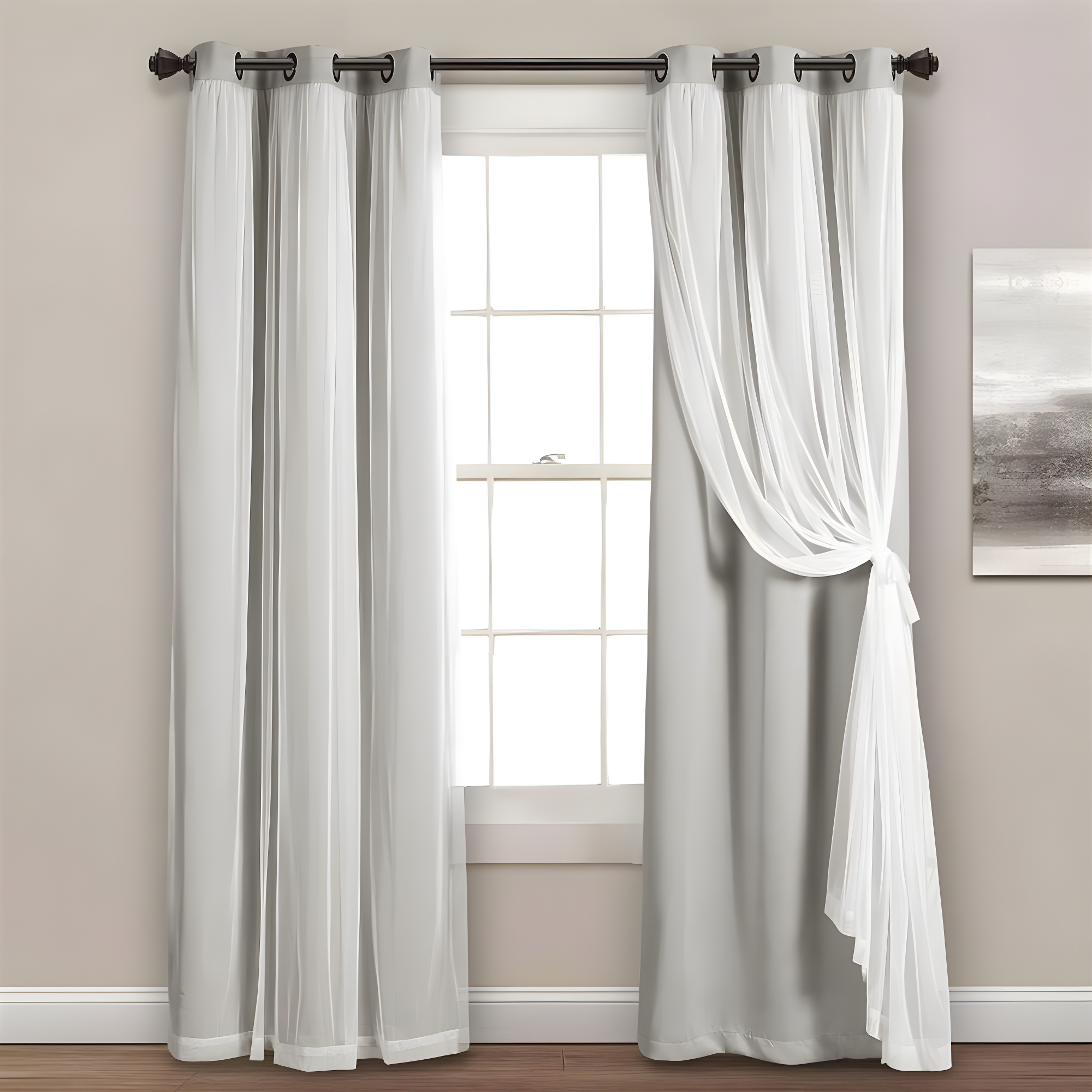 Lush Decor Polyester Blackout Curtain Pair (Set of 2)