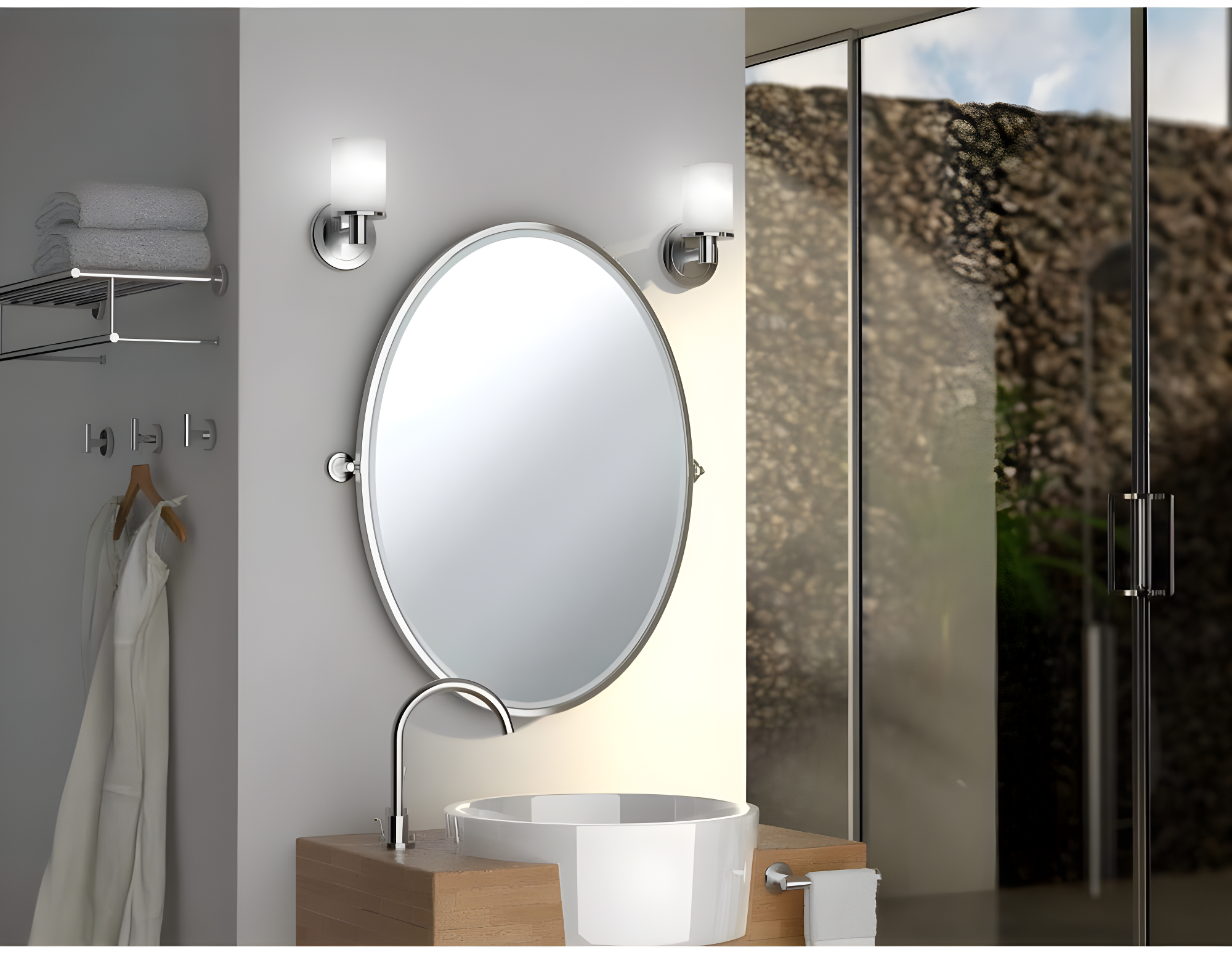 Latitude II Wall Mounted Towel Bar | Bathroom Towel Holder