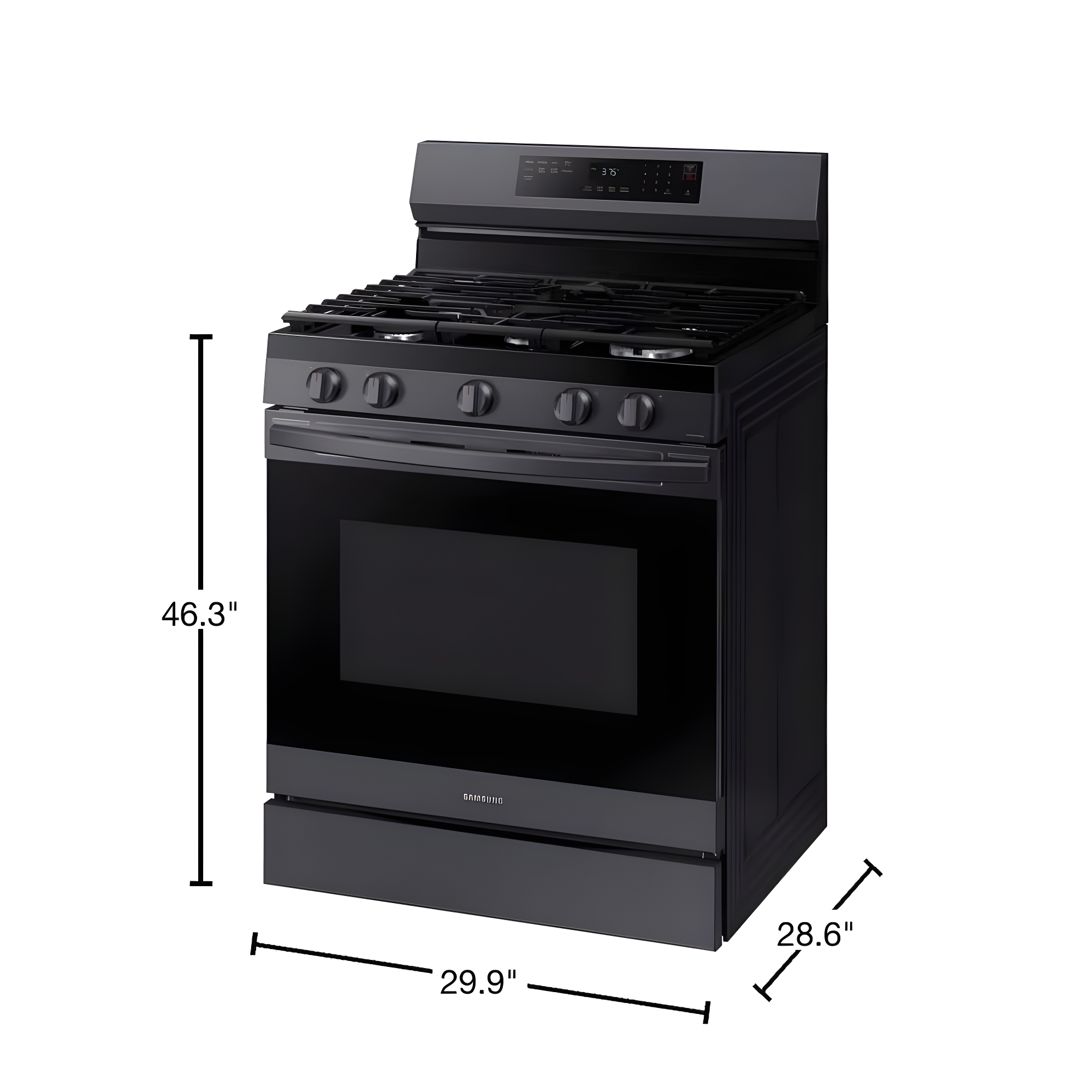 Samsung Samsung 6.0 cu. ft. Smart Freestanding Gas Range with Integrated Griddle NX60A6511SG
