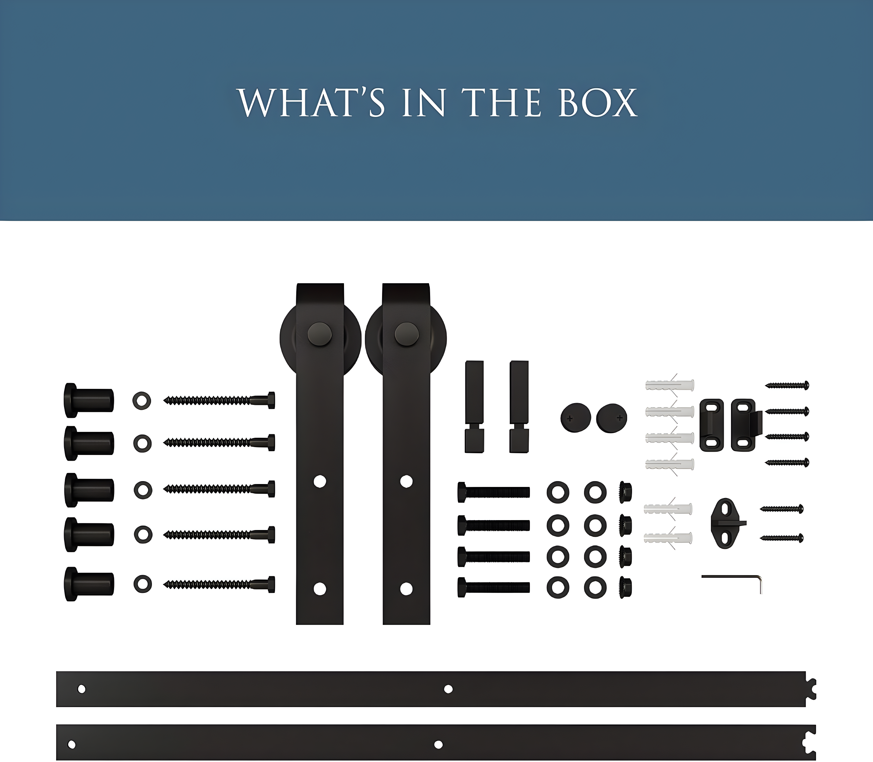 National Hardware Standard Single Barn Door Hardware Kit
