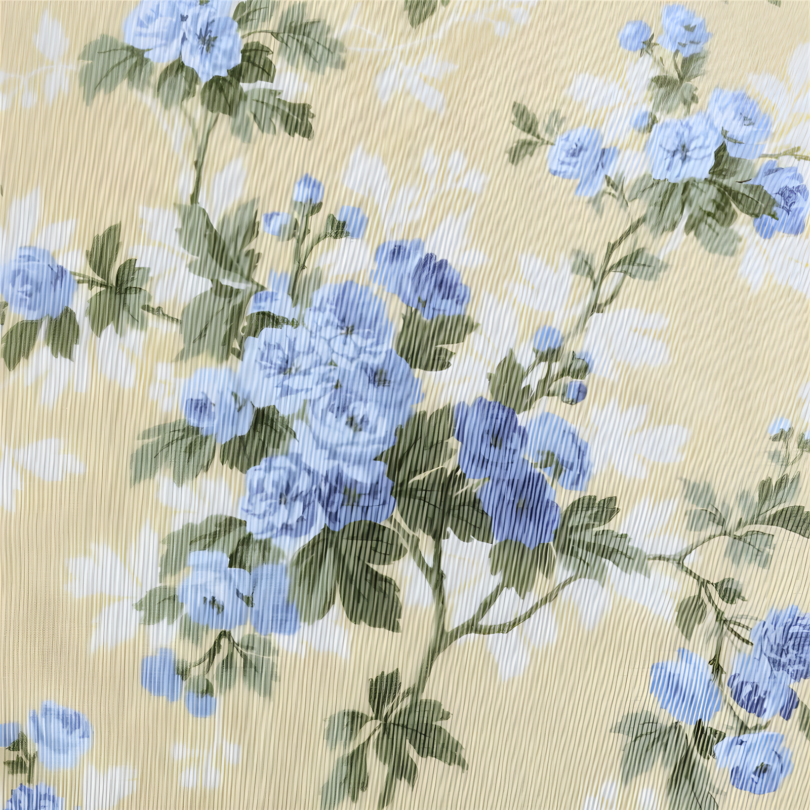 Laura Ashley Cassidy Floral Cotton Ruffled 86" Window Valance in Yellow/Blue