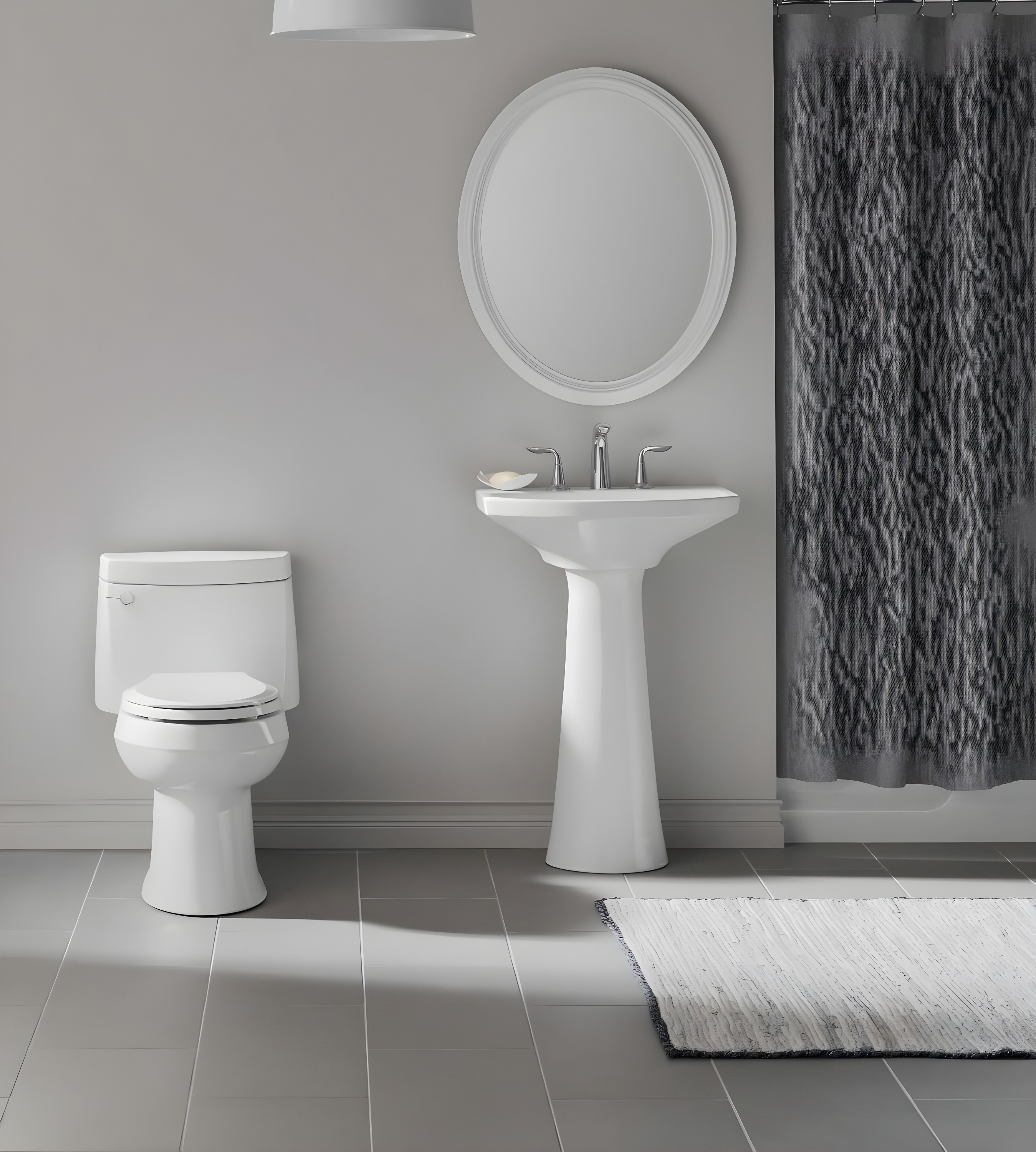 Cimarron® 26.81" Vitreous China U-Shape Pedestal Bathroom Sink with Overflow