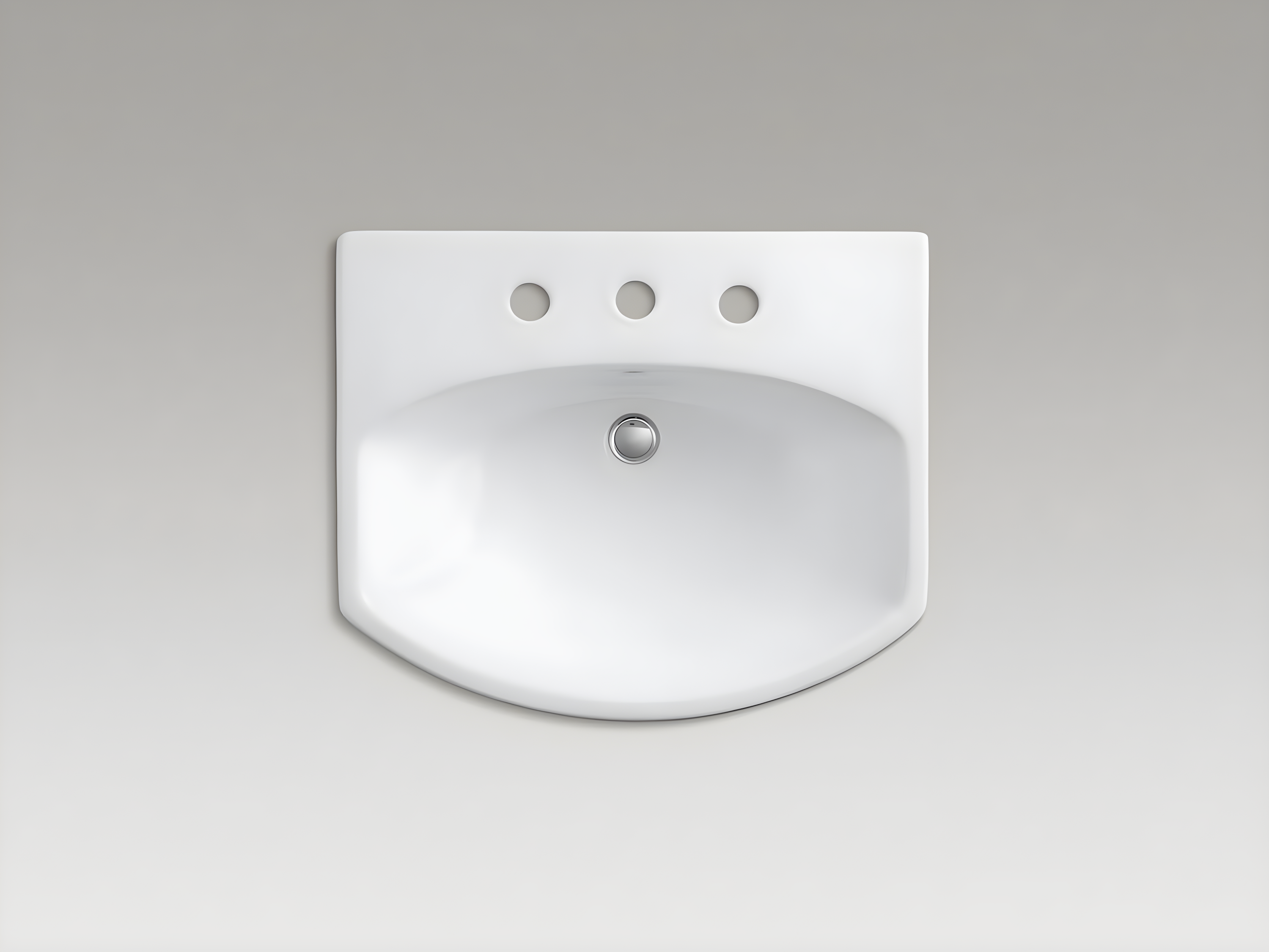 Cimarron® 26.81" Vitreous China U-Shape Pedestal Bathroom Sink with Overflow