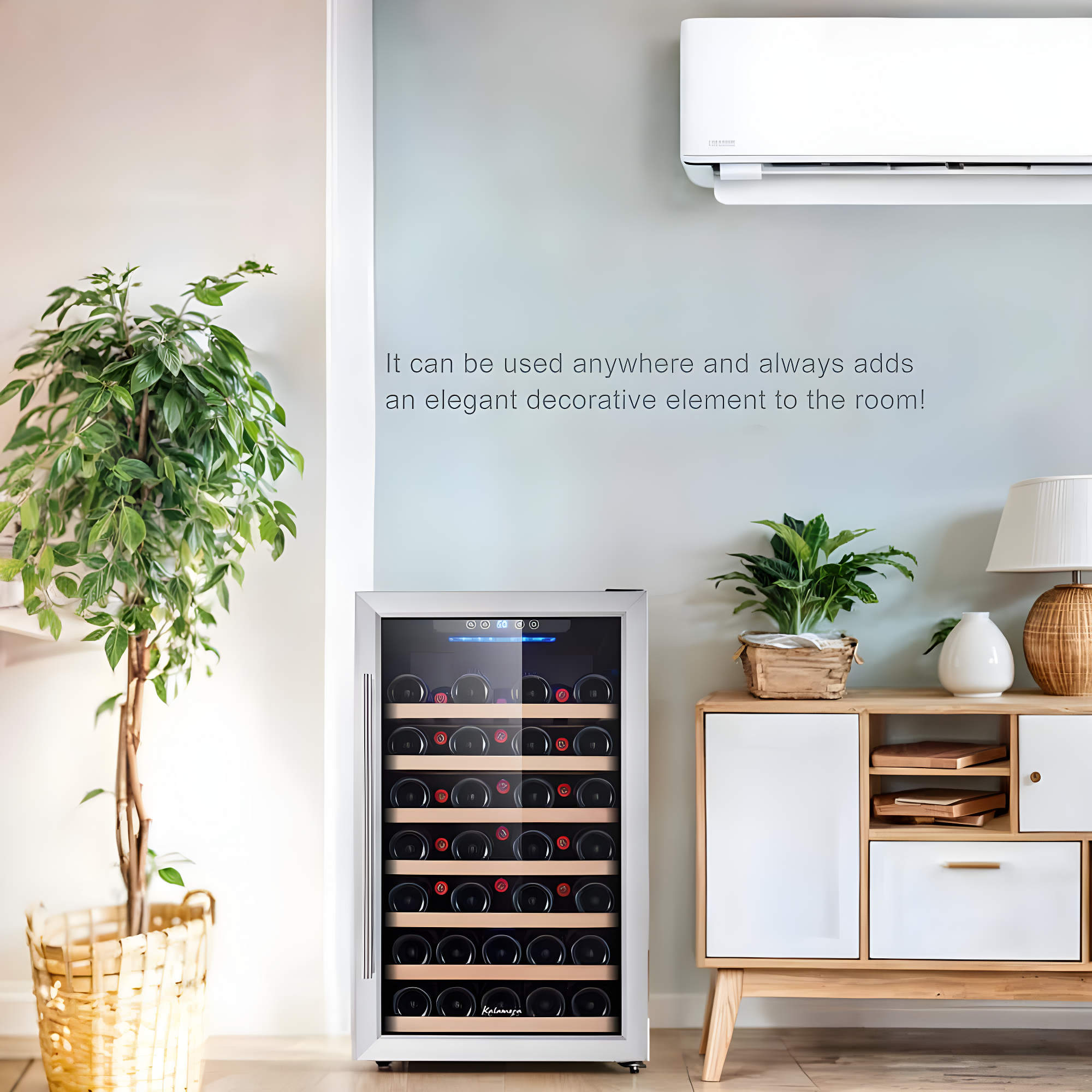 Kalamera Kalamera Single Zone 19.3'' Freestanding 50 Bottle Wine Refrigerator