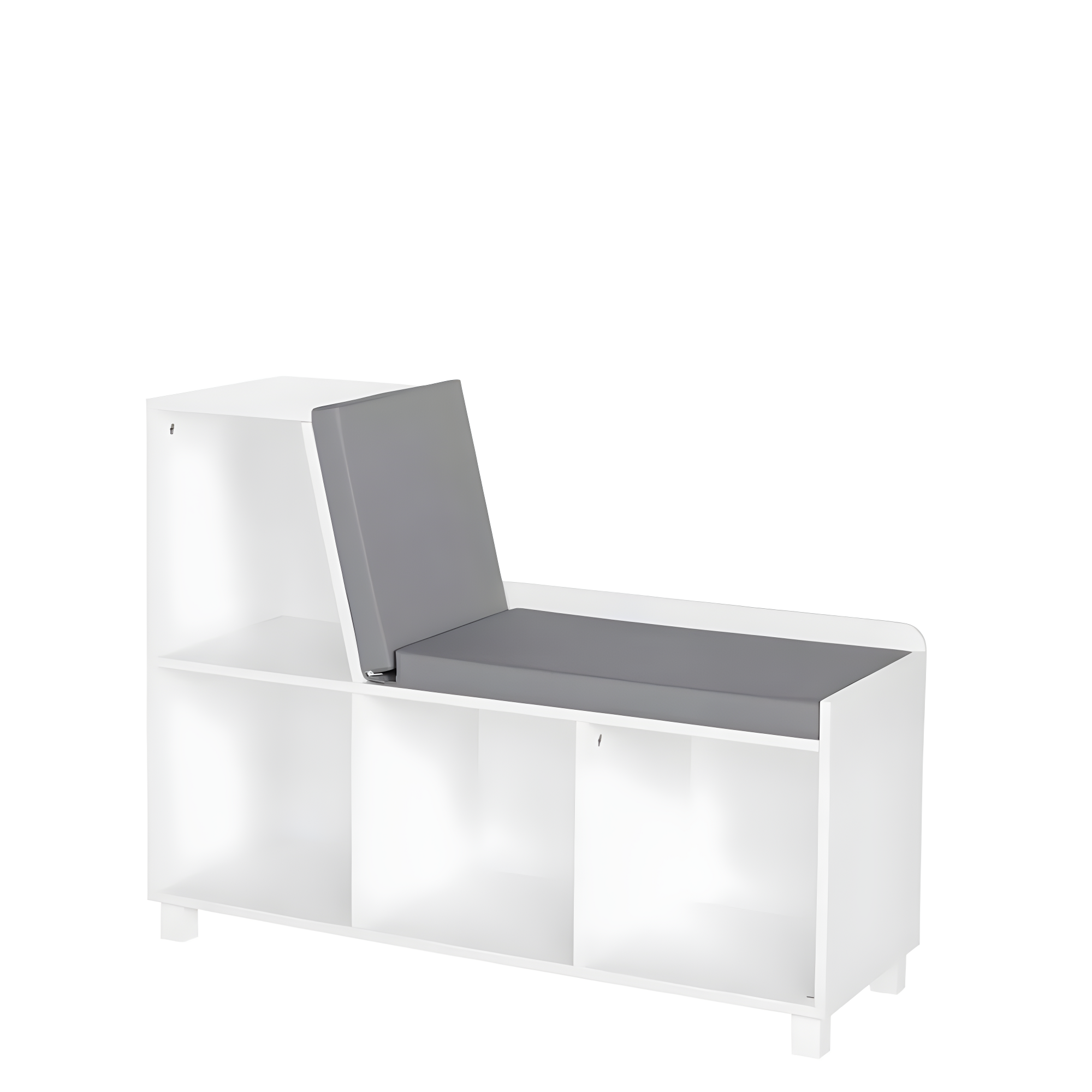 RiverRidge Home RiverRidge Kids Reading Book Nook Cushioned Toy Storage Bench with Cubby Organizers