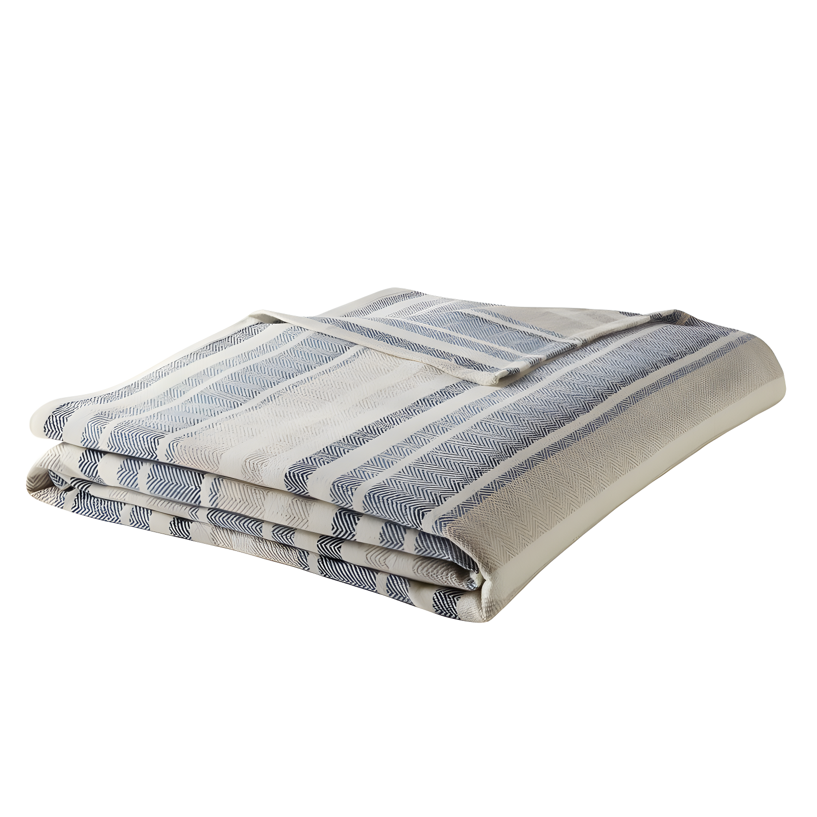 Eddie Bauer Herringbone Cotton Reversible Blanket