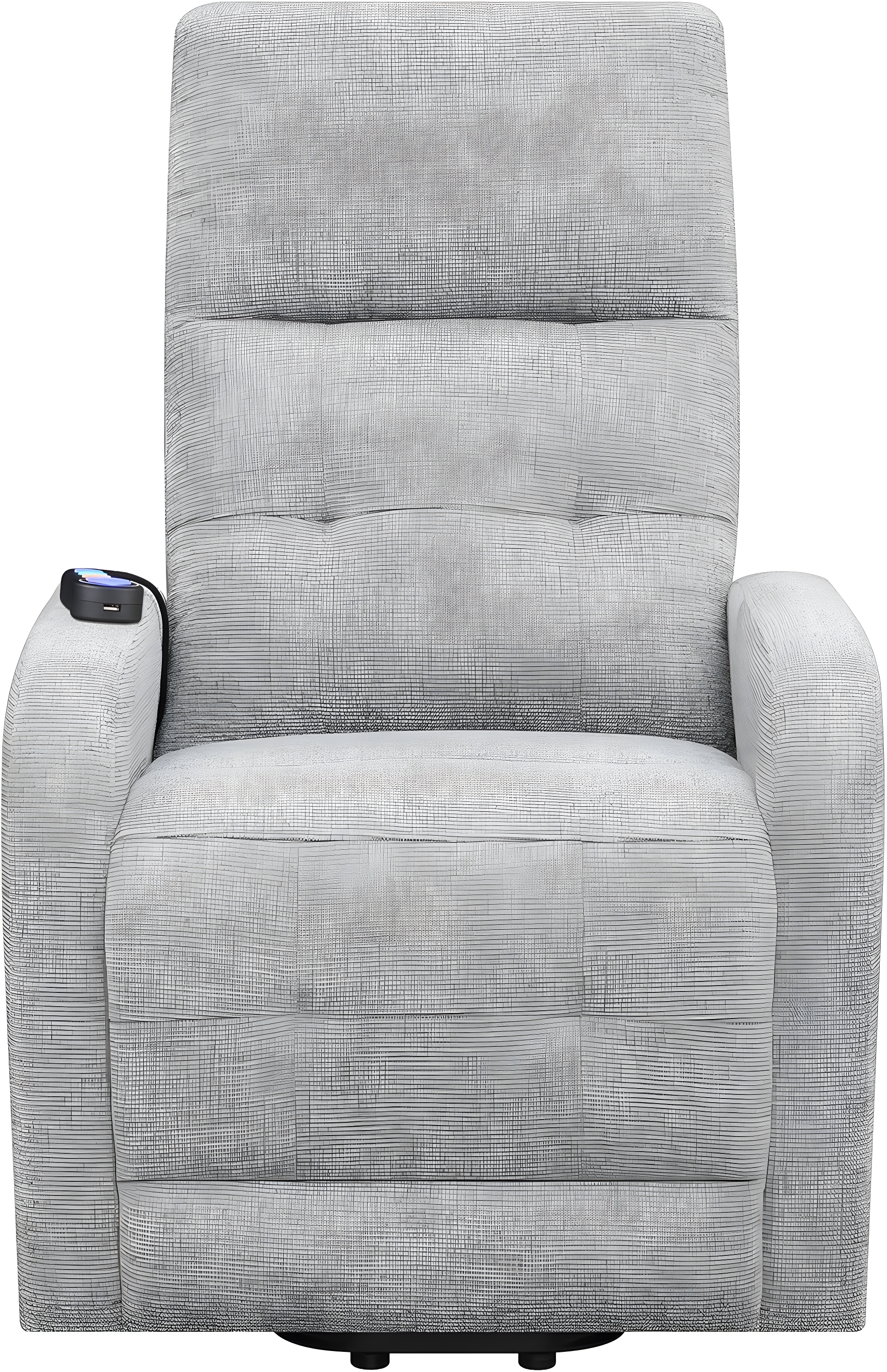 Coaster Howie Tufted Fabric Upholstered Power Lift Recliner in Gray