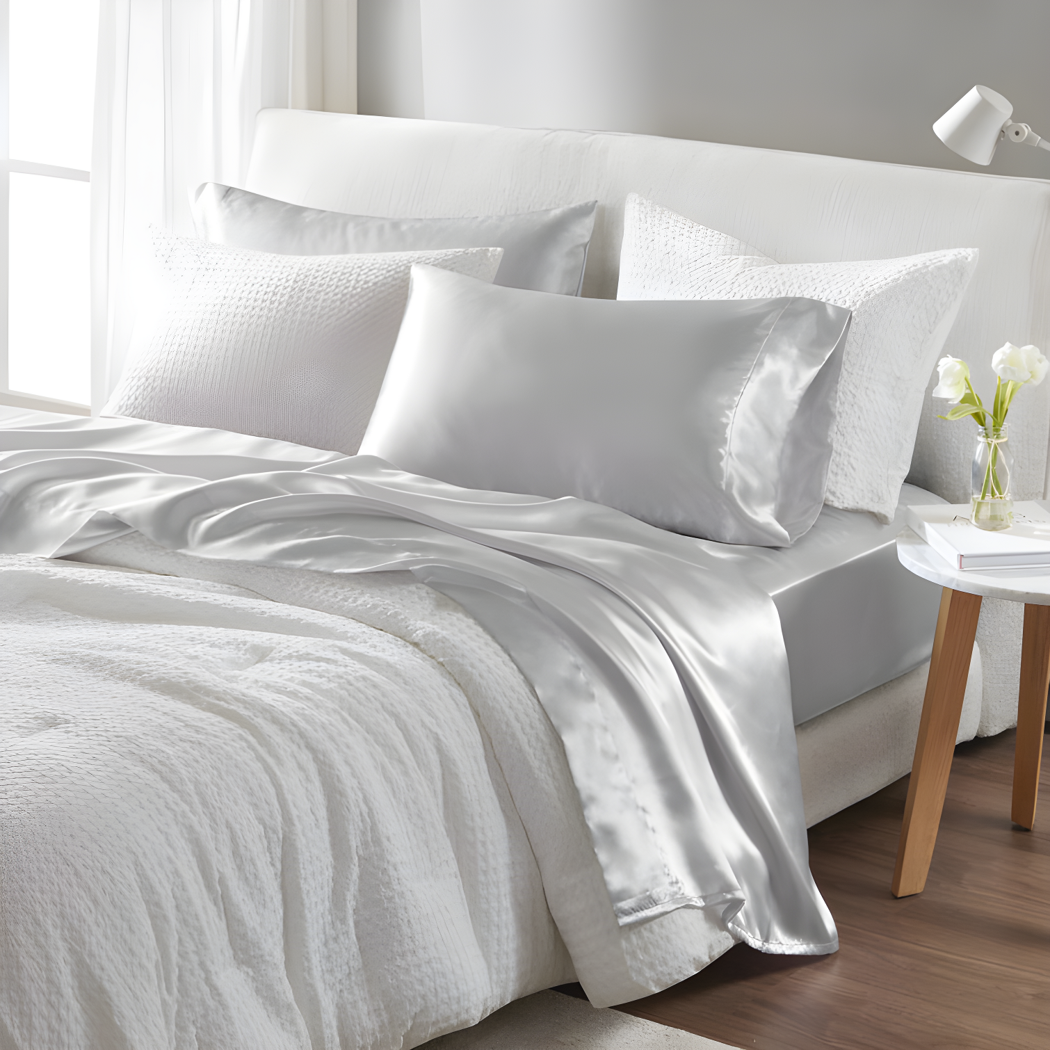 Madison Park Essentials Satin Luxury 2PC Pillowcases (Set of 2)