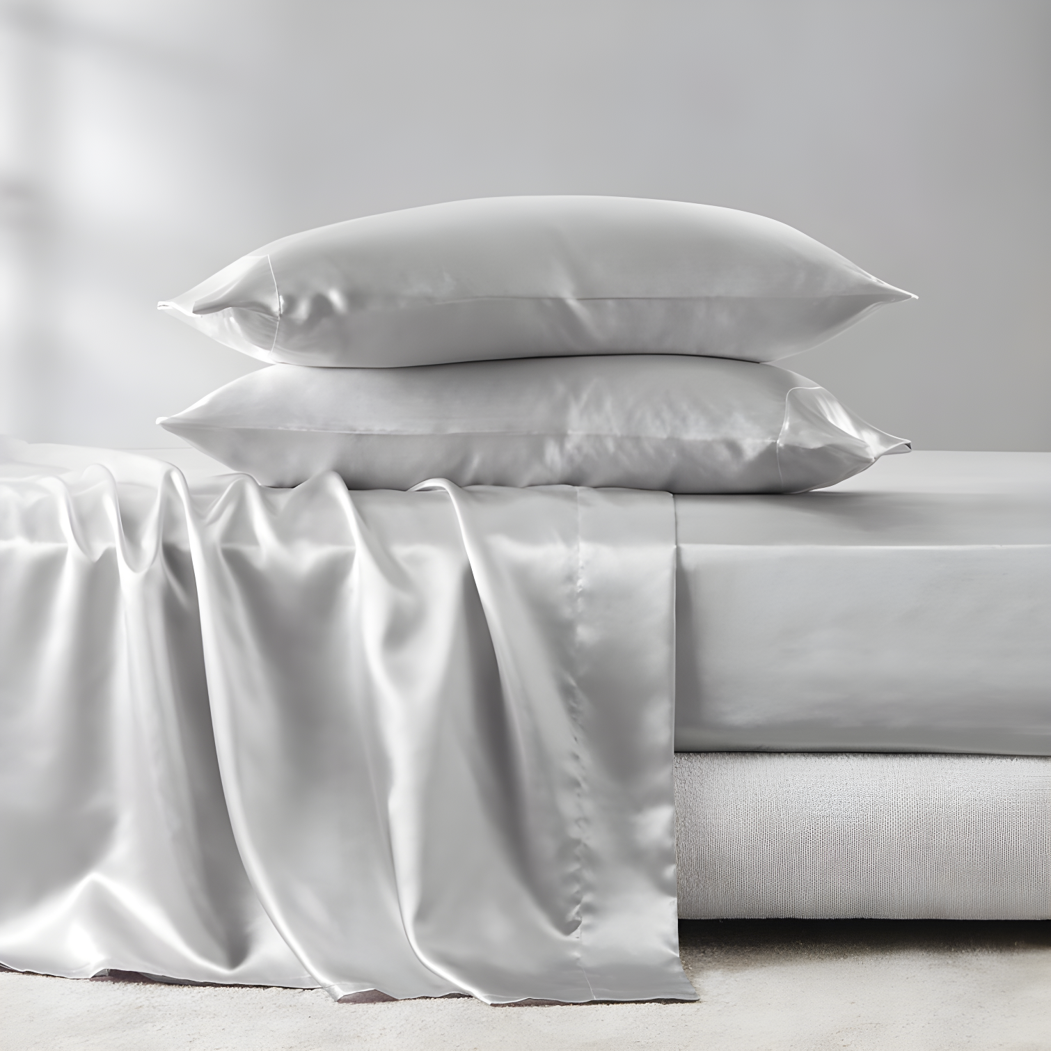 Madison Park Essentials Satin Luxury 2PC Pillowcases (Set of 2)