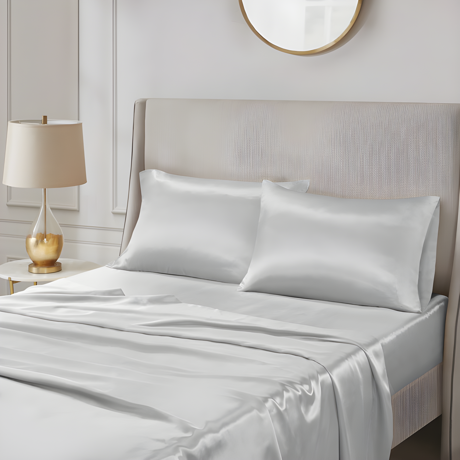 Madison Park Essentials Satin Luxury 2PC Pillowcases (Set of 2)