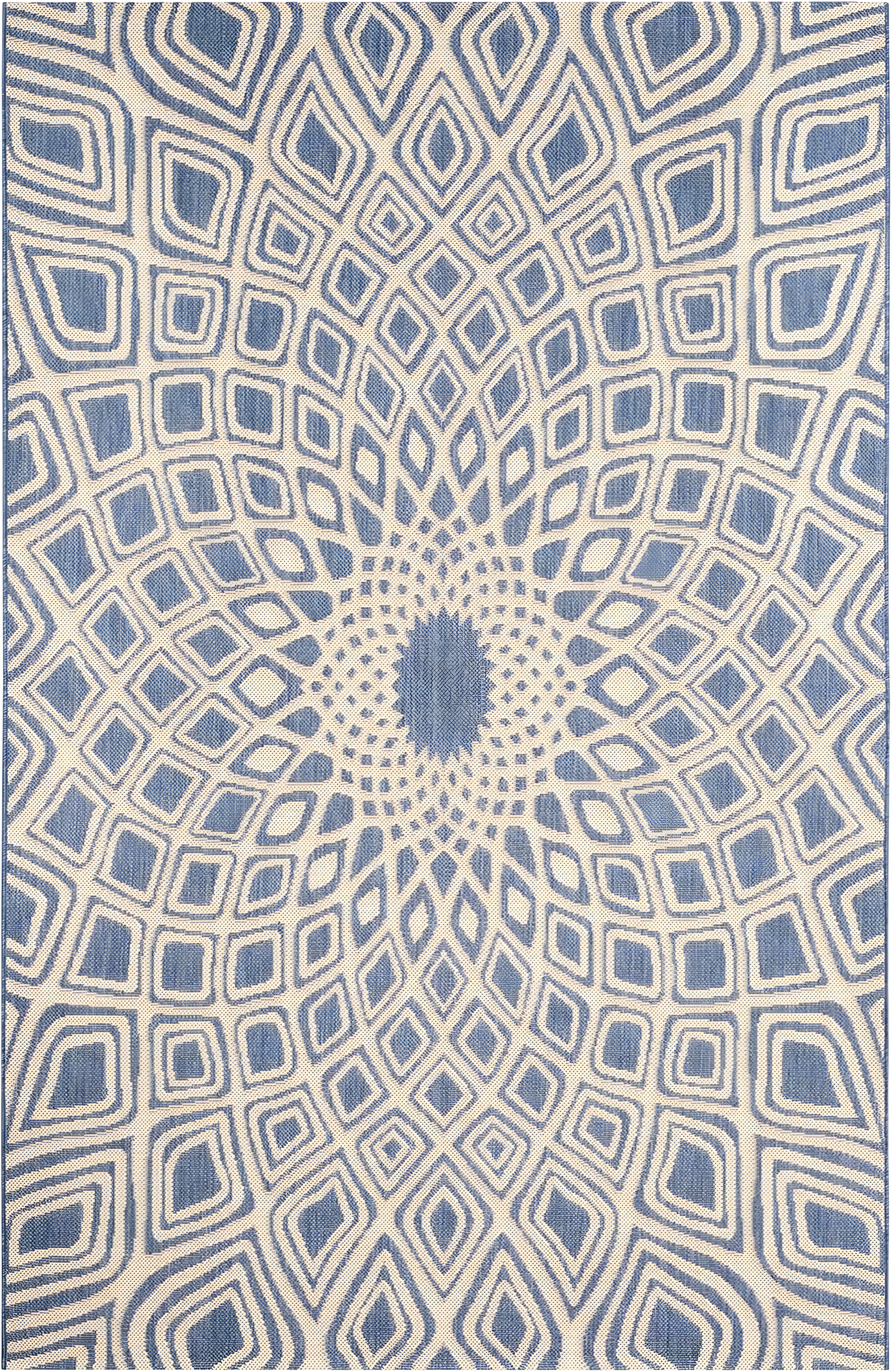 Courtyard CY6616 Power Loomed Indoor/Outdoor Area Rug - Blue/Beige - 5'3"x7'7" - Safavieh.