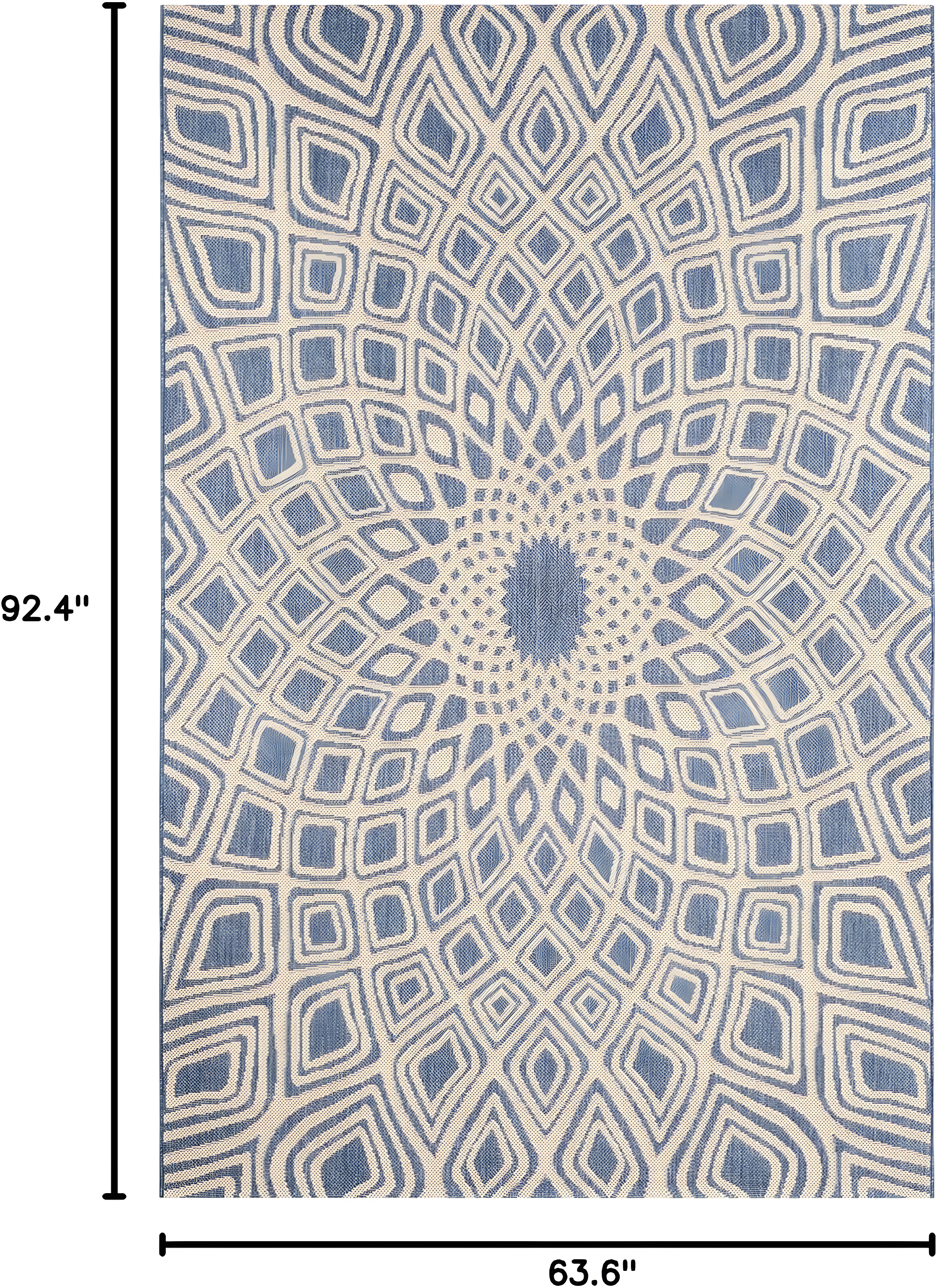 Courtyard CY6616 Power Loomed Indoor/Outdoor Area Rug - Blue/Beige - 5'3"x7'7" - Safavieh.