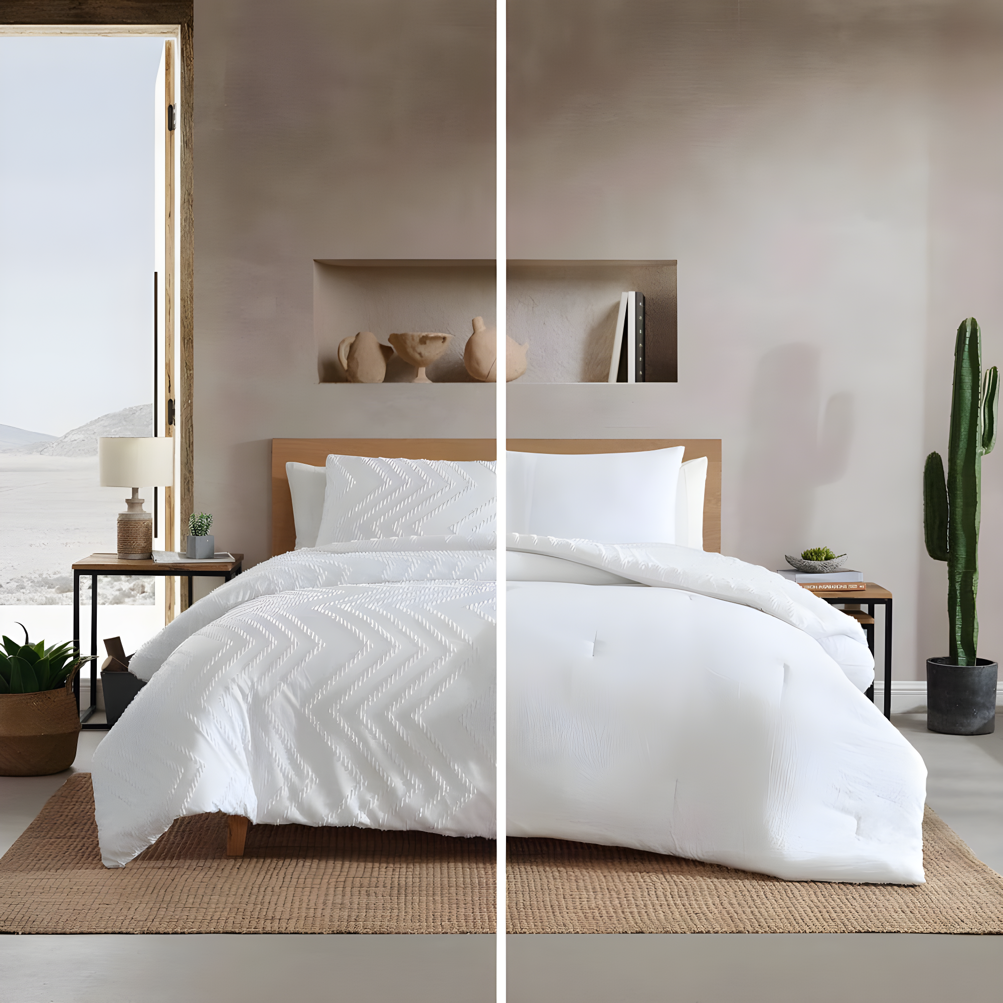 Wrangler Prarie Zig Zag White Reversible Comforter Bonus Set
