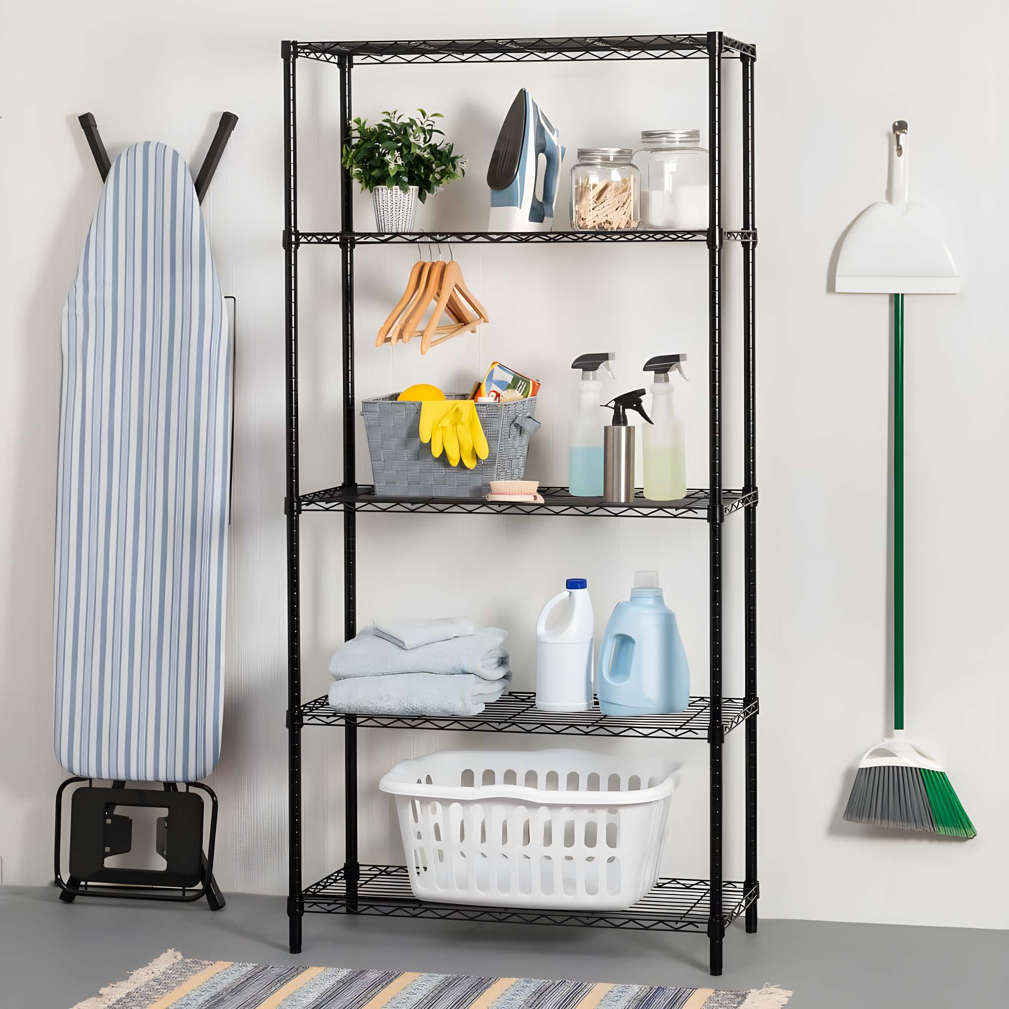 Honey-Can-Do 72 in. H X 14 in. W X 36 in. D Steel Shelving Unit