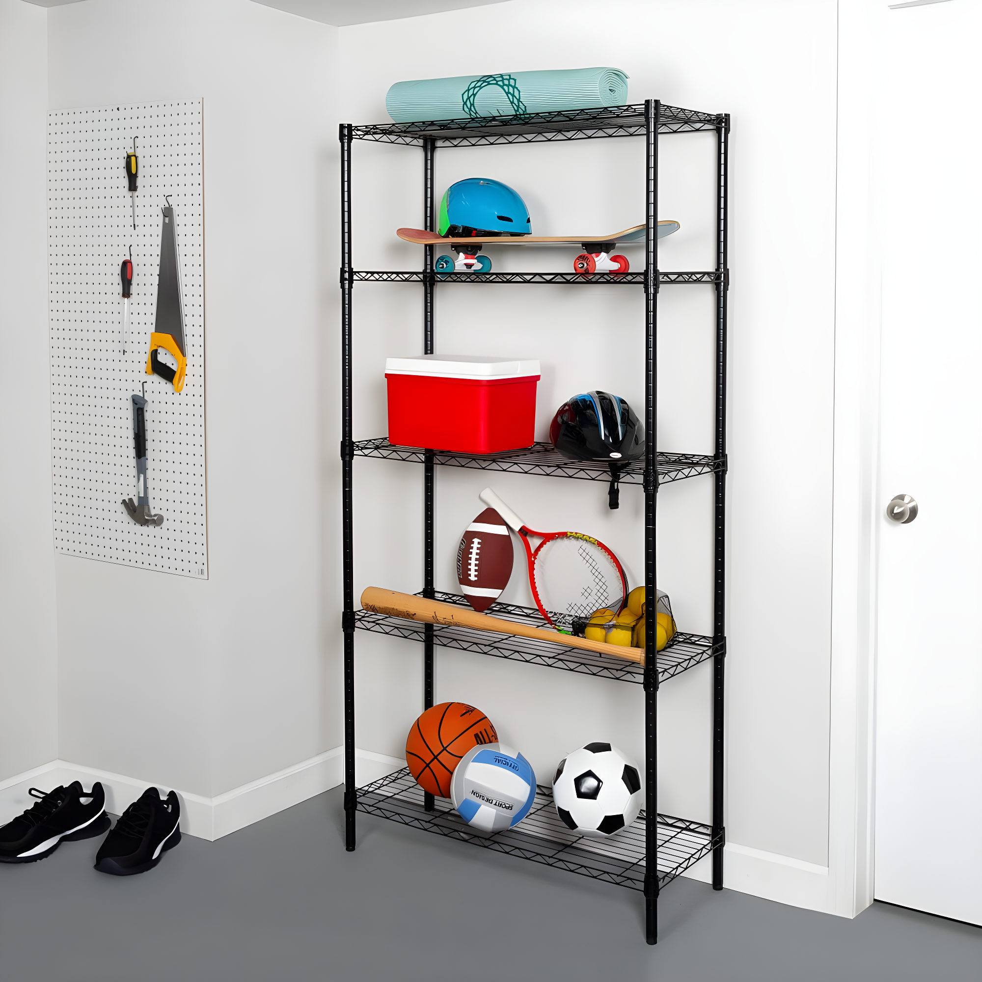 Honey-Can-Do 72 in. H X 14 in. W X 36 in. D Steel Shelving Unit