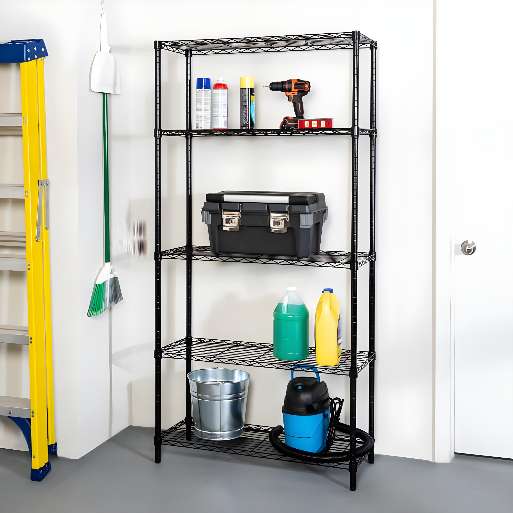 Honey-Can-Do 72 in. H X 14 in. W X 36 in. D Steel Shelving Unit