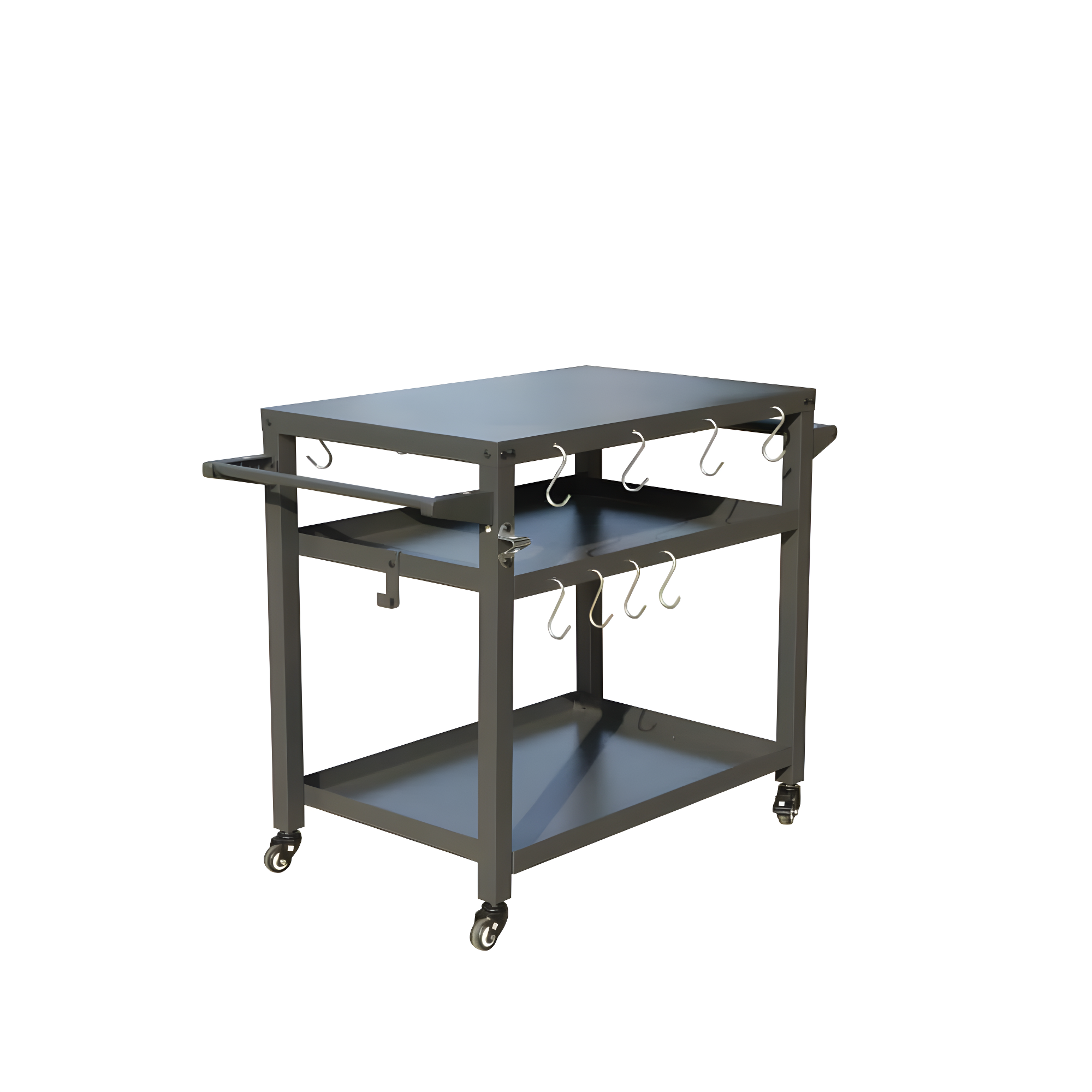 GZMWON 3-Shelf Outdoor Grill Table, Grill Cart Outdoor With Wheels, Pizza Oven Table And Food Prep Table, Blackstone Table Grill Stand  Blackstone Griddle  Outside BBQ