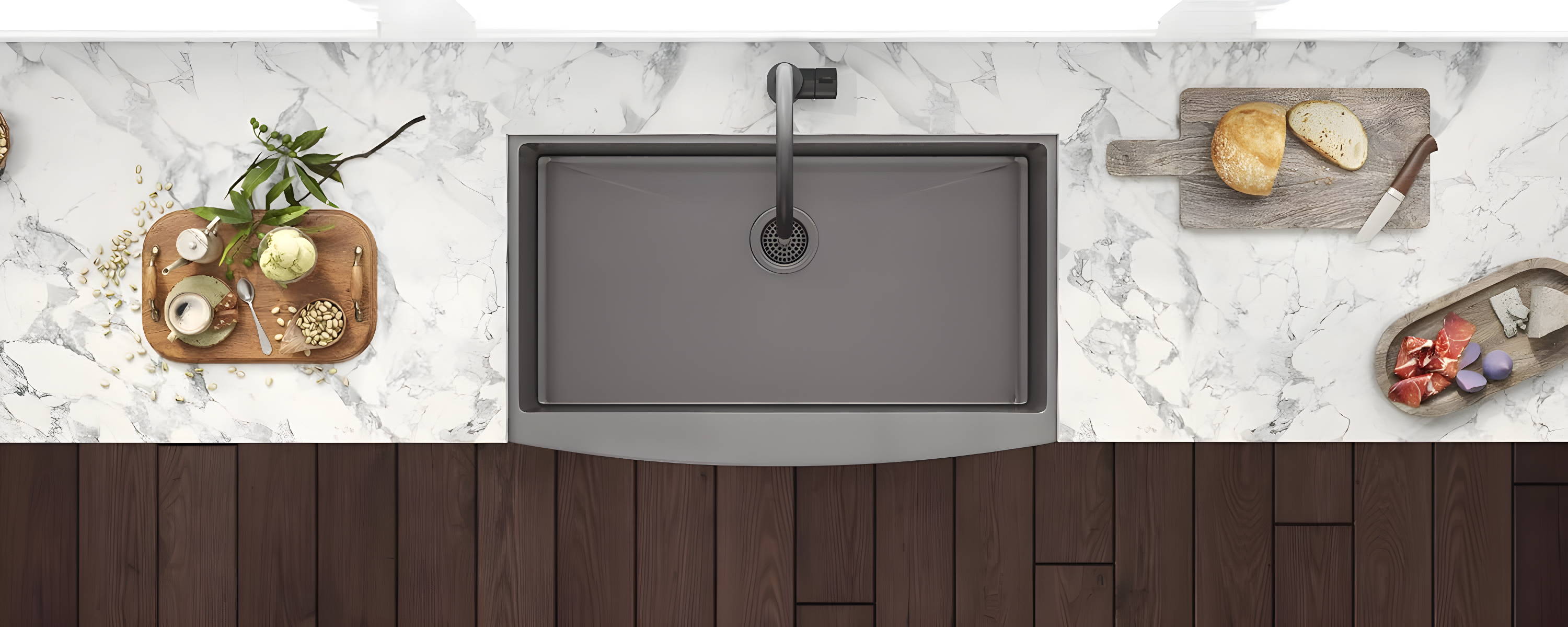 Ruvati 33-inch Apron-Front Farmhouse Kitchen Sink -Stainless Steel