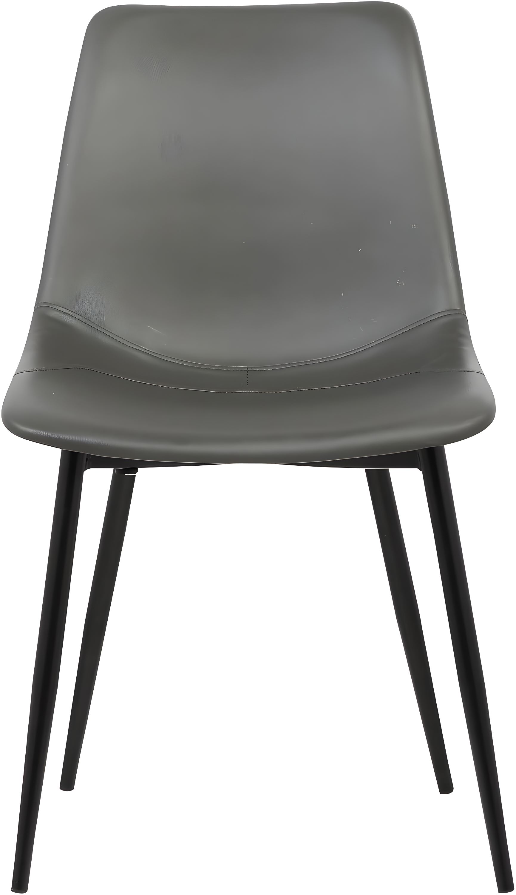 Monte Contemporary Dining Chair Faux Leather with Black Powder Coated Metal Legs - Armen Living