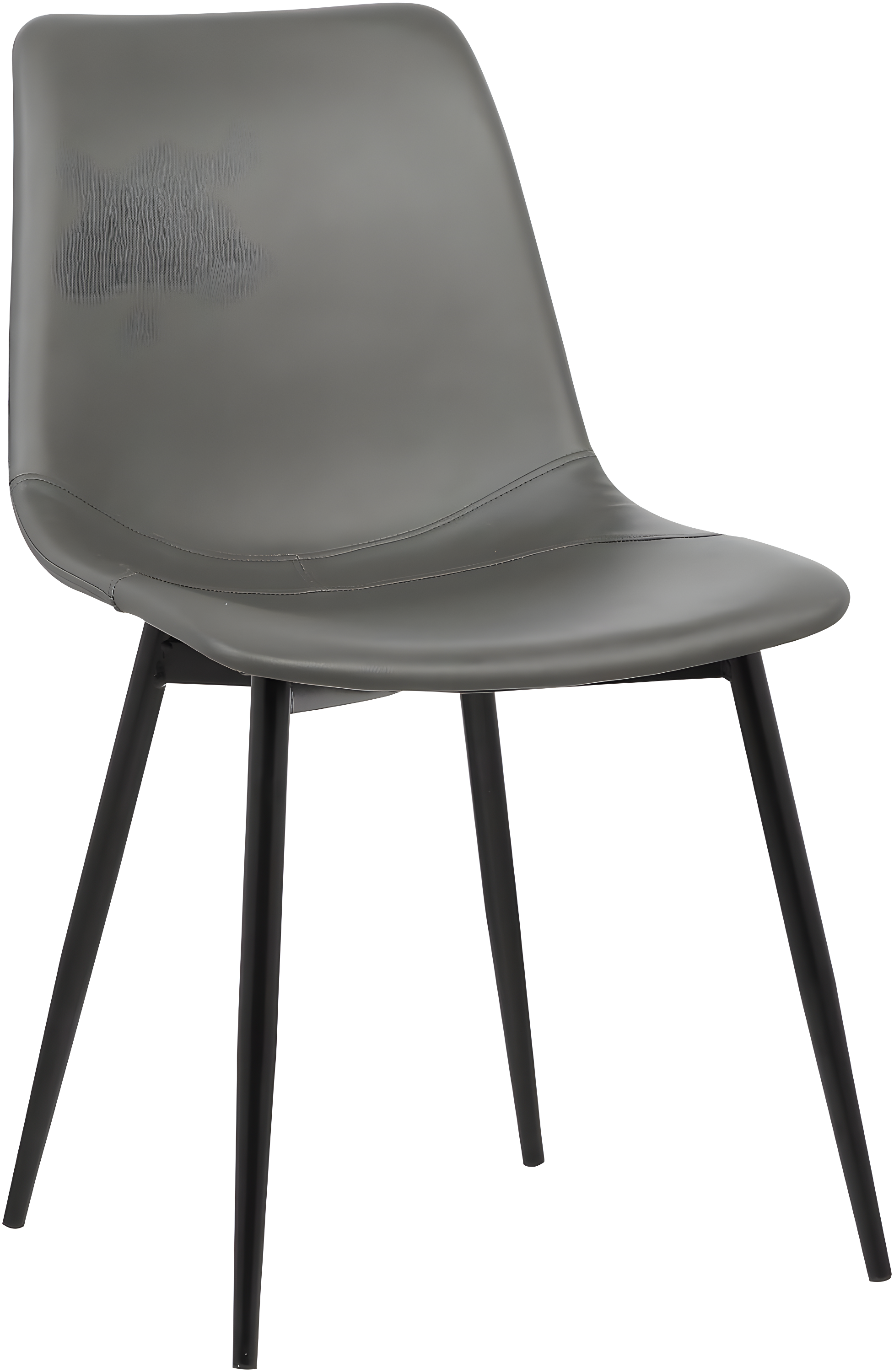 Monte Contemporary Dining Chair Faux Leather with Black Powder Coated Metal Legs - Armen Living