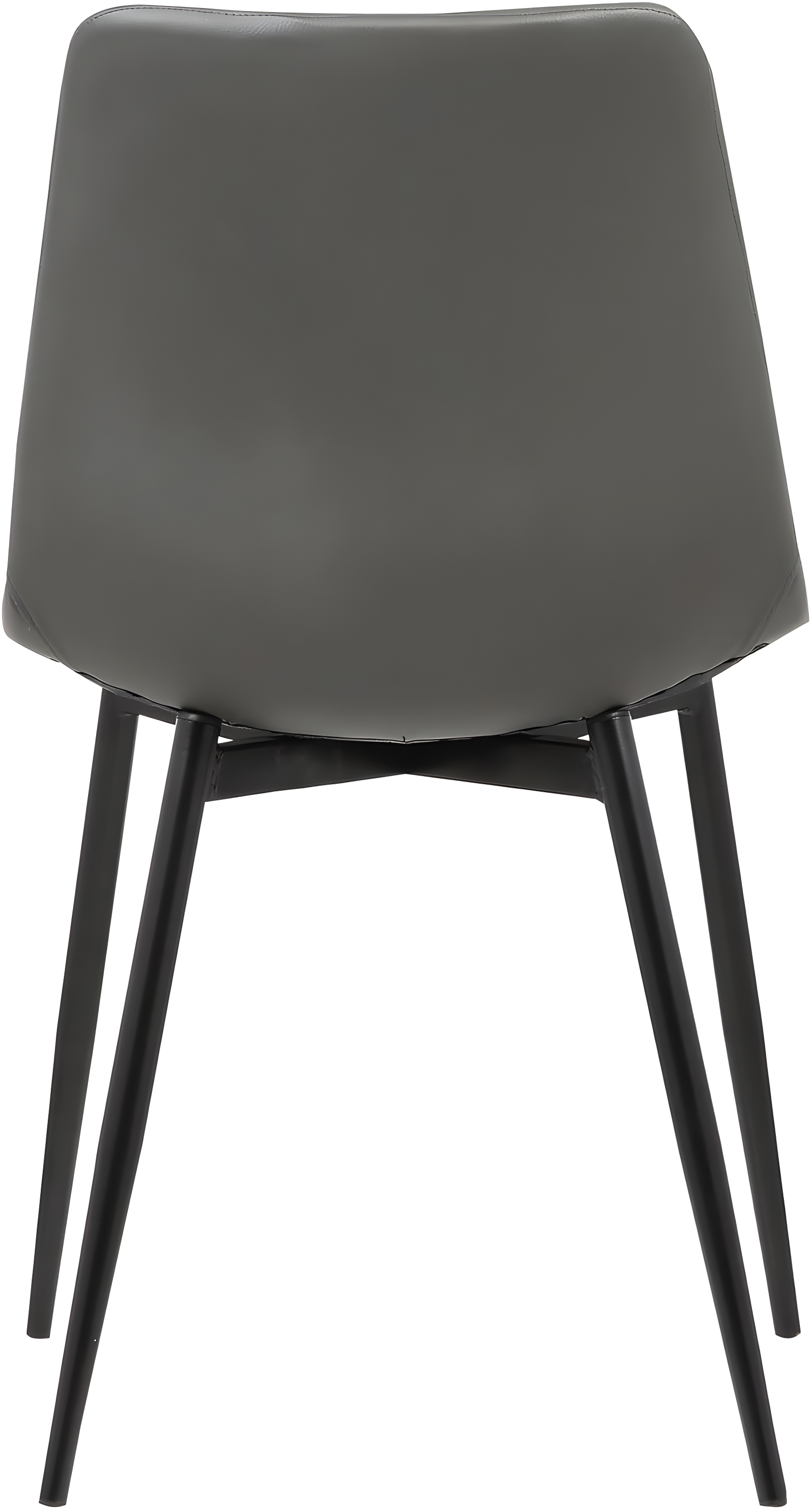 Monte Contemporary Dining Chair Faux Leather with Black Powder Coated Metal Legs - Armen Living